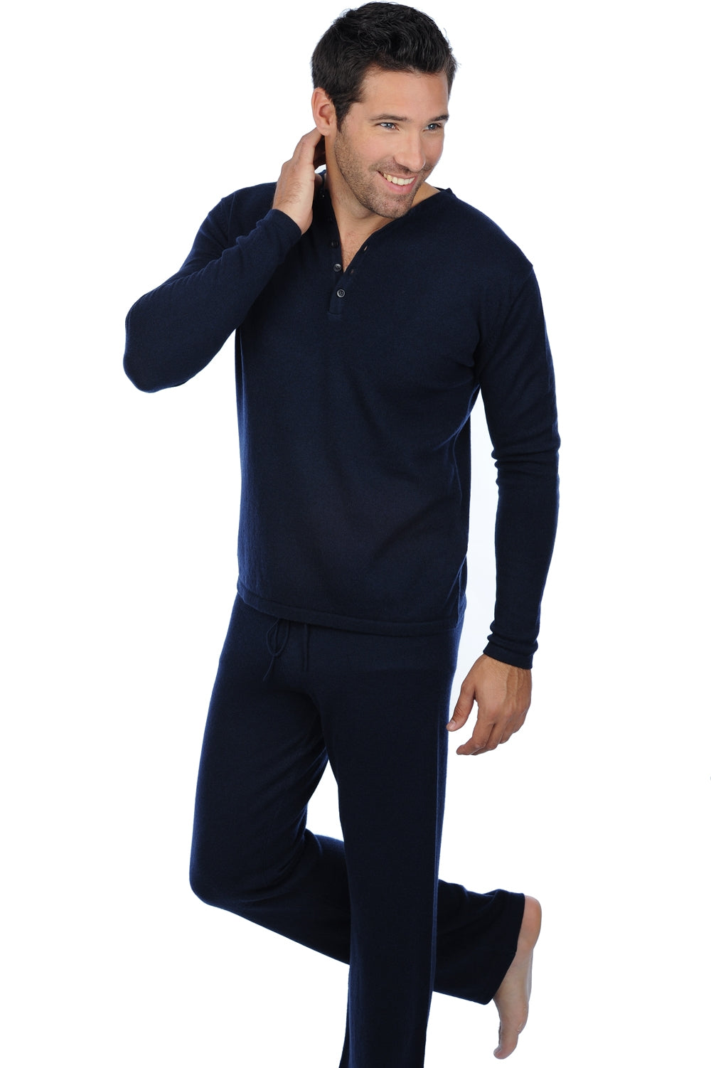Adam in cashmere uomo - blu marino scuro - Mahogany