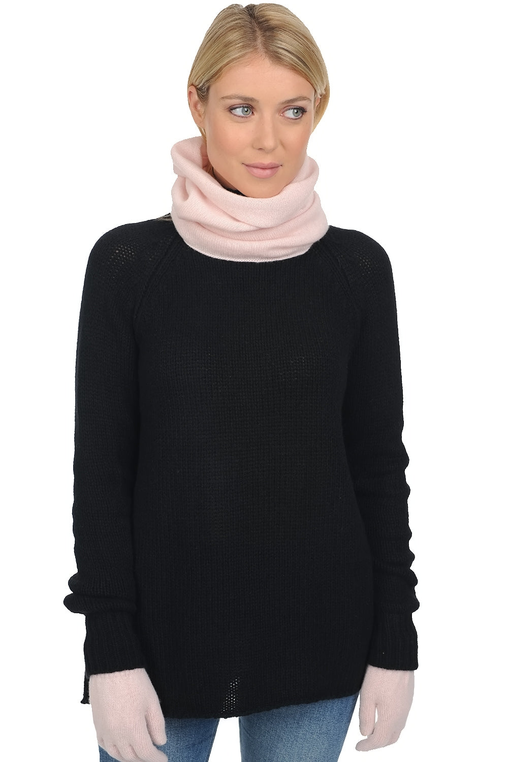 Fraise in cashmere donna - rosa pallido - Mahogany