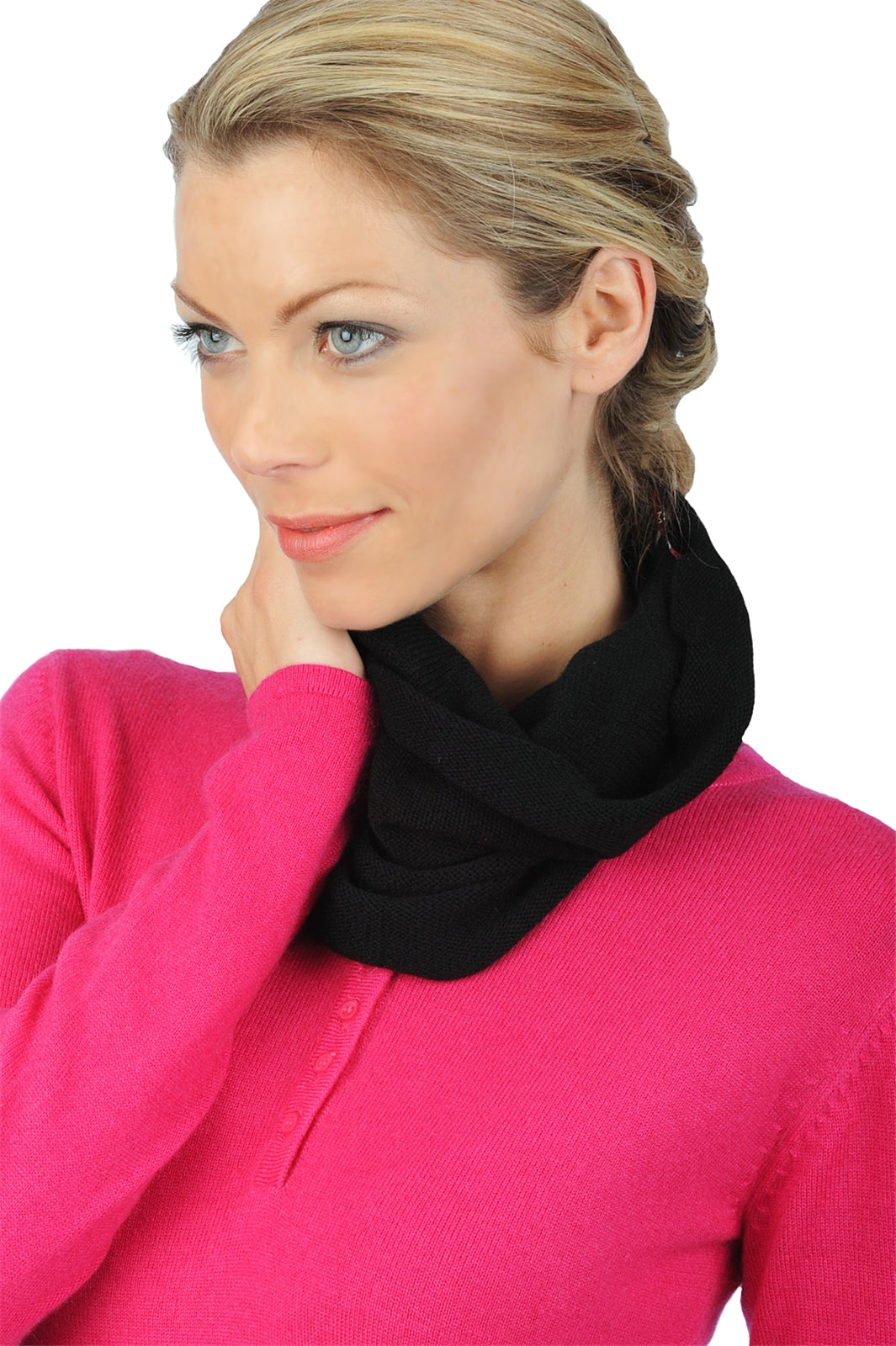 Fraise in cashmere donna - nero - Mahogany