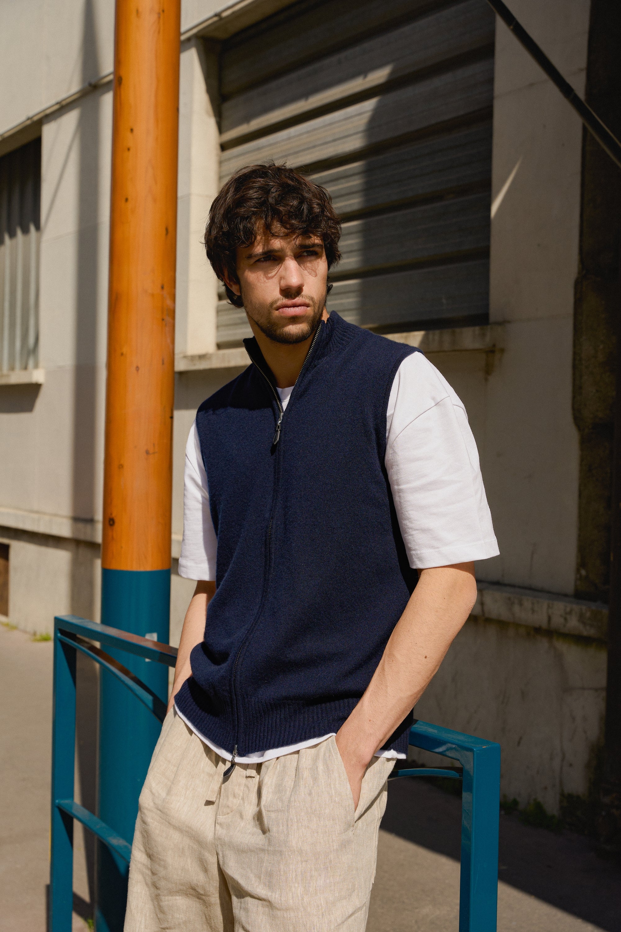 Dali in cashmere uomo - blu marino scuro - Mahogany