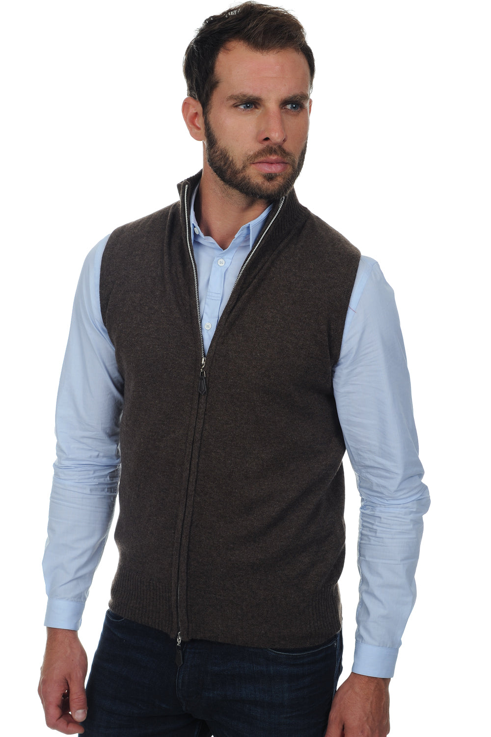 Dali in cashmere uomo - marrone melange - Mahogany