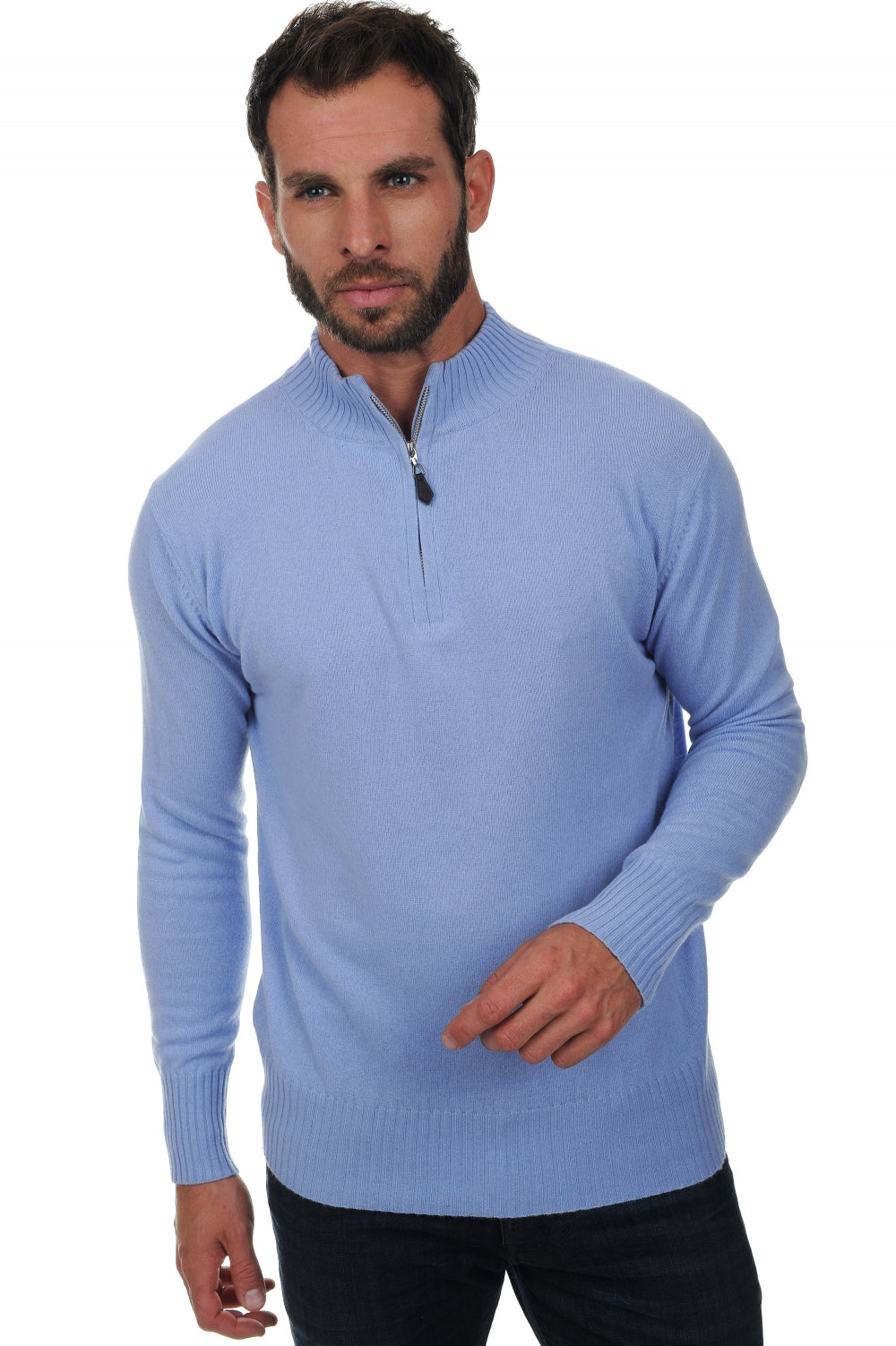 Chazam in cashmere uomo - blu cielo - Mahogany