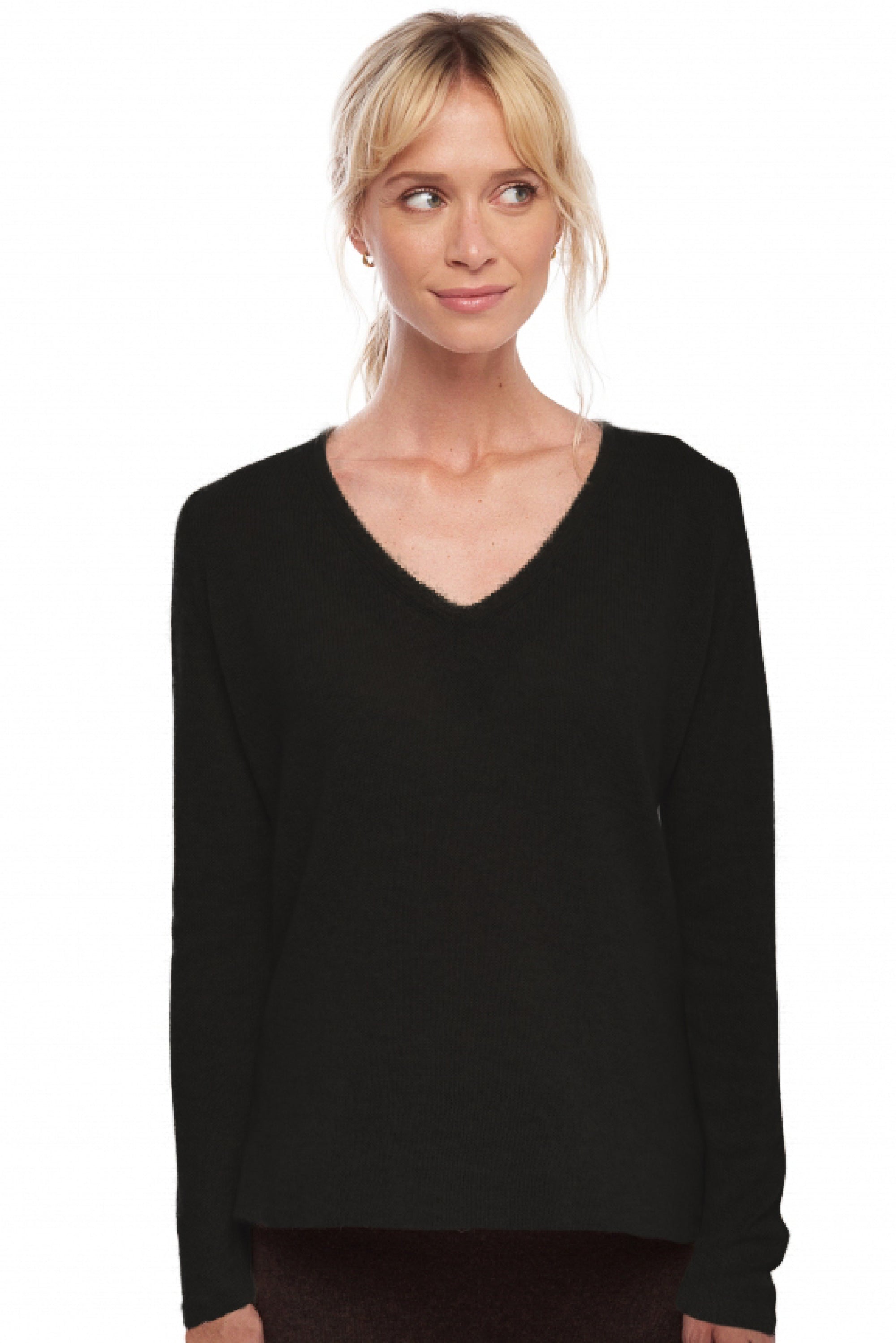 Flavie in cashmere donna - nero - Mahogany