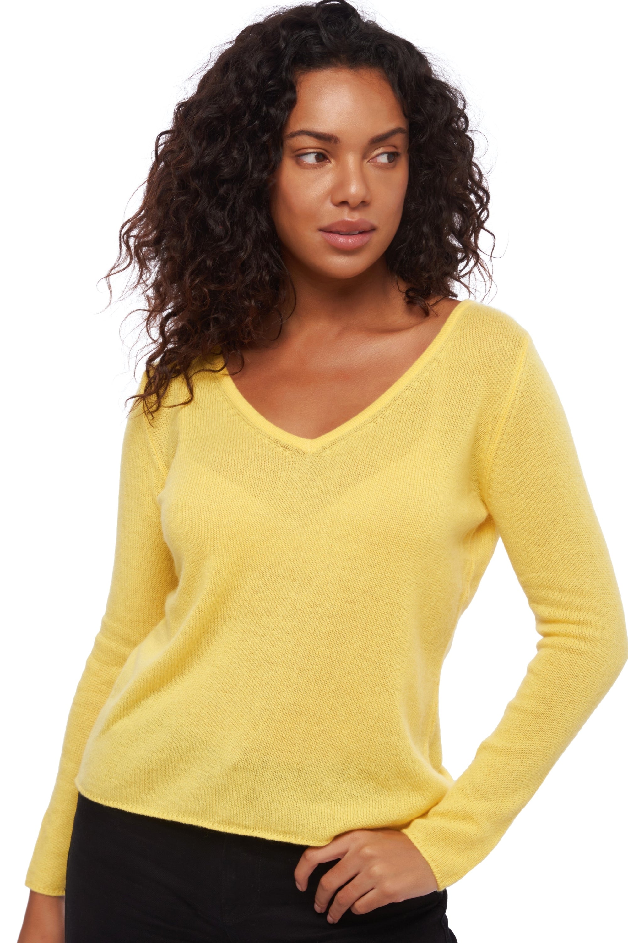 Flavie in cashmere donna - girasole - Mahogany