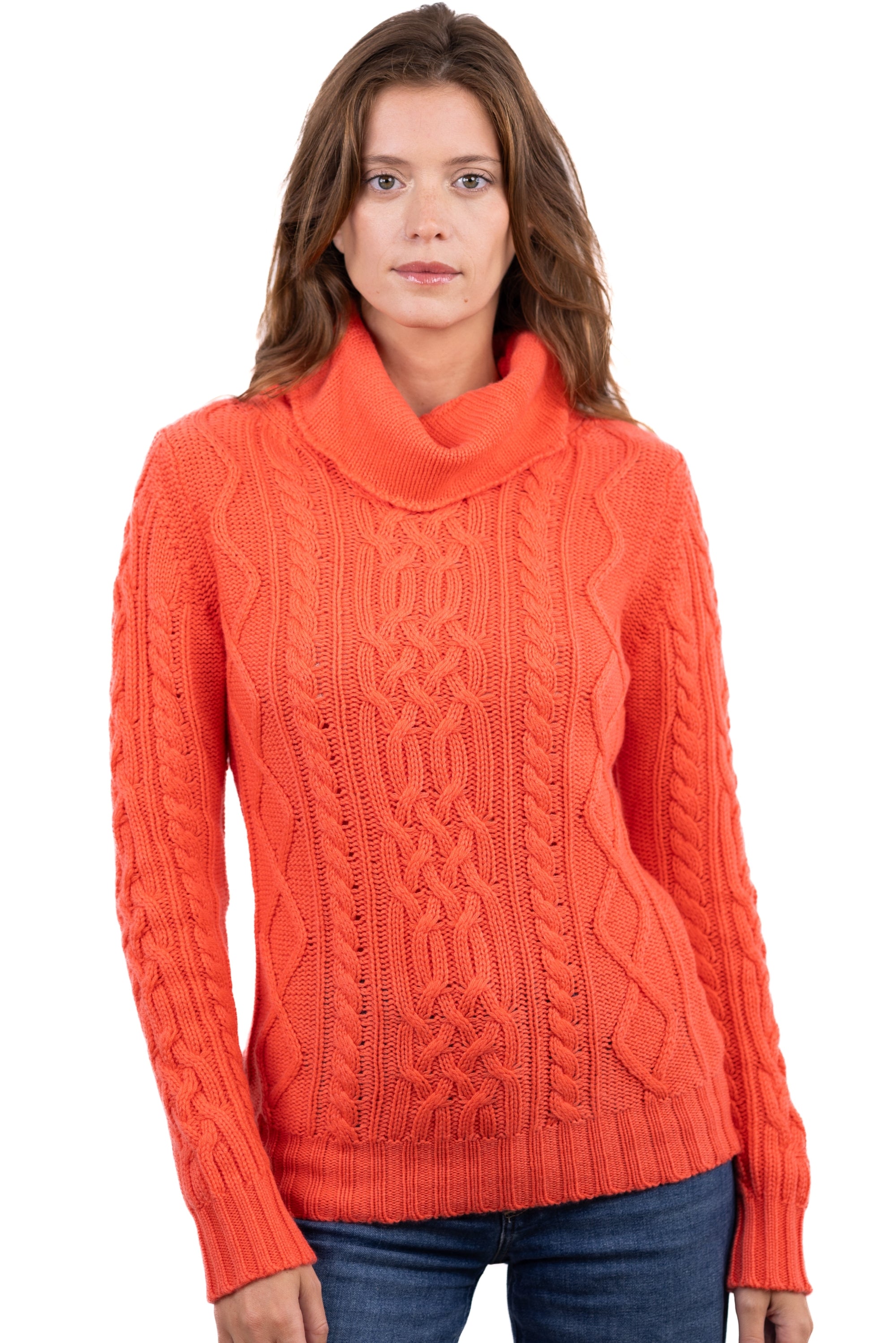 Wynona in cashmere donna - corallo luminoso - Mahogany