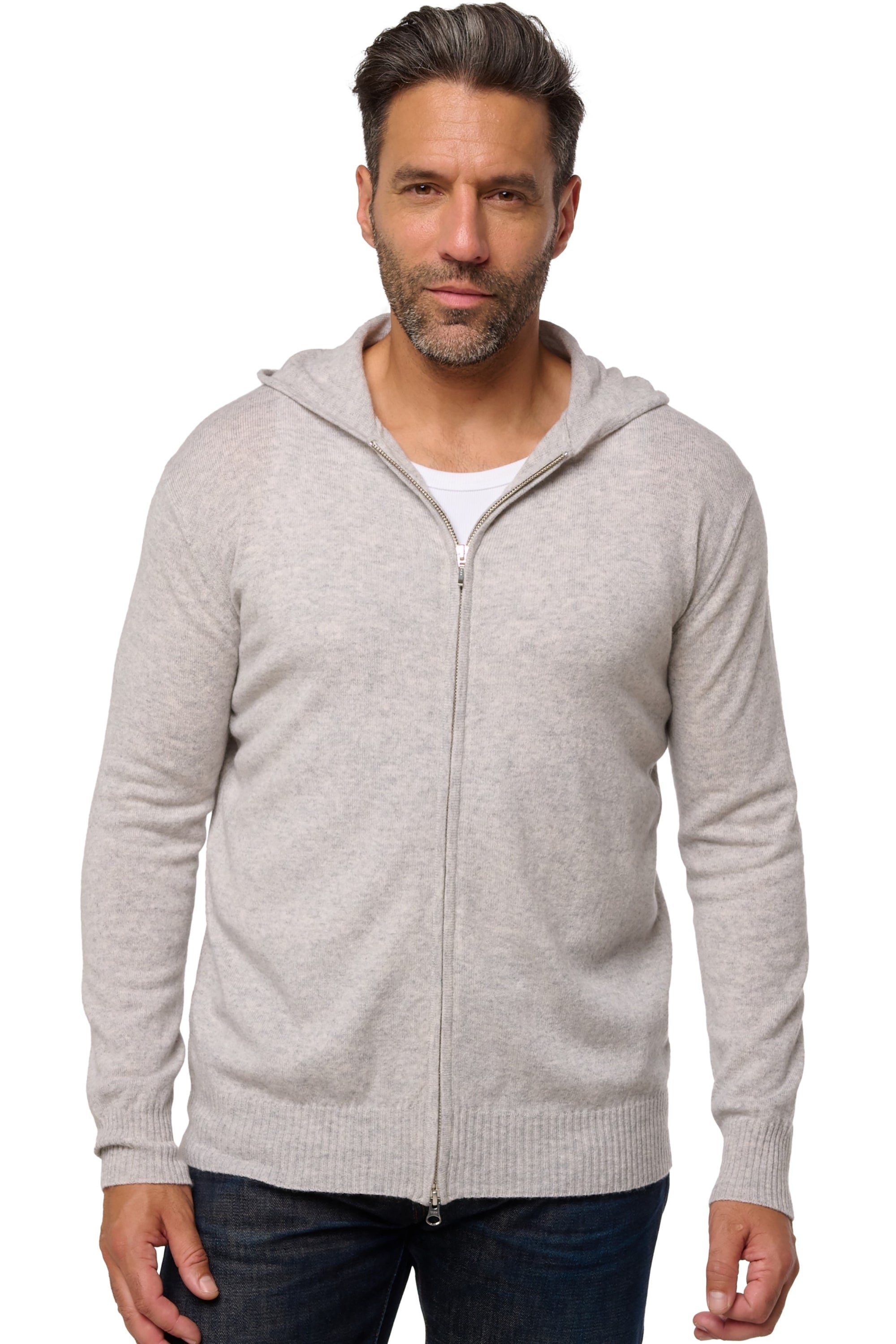 Hiro in cashmere da uomo - flanella melange - Mahogany