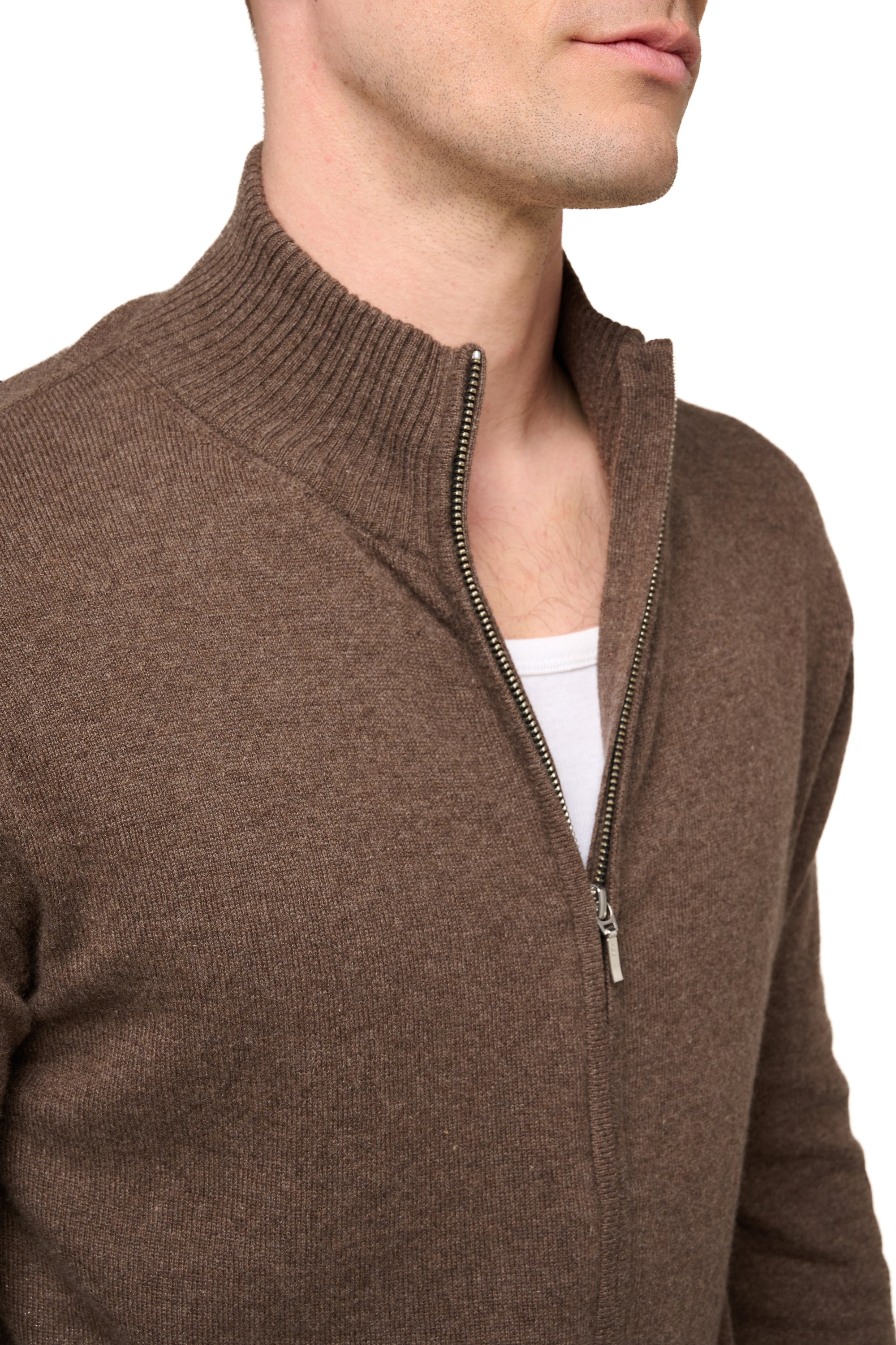 Elton en cachemire homme - Vue 1 - marron chiné - Mahogany