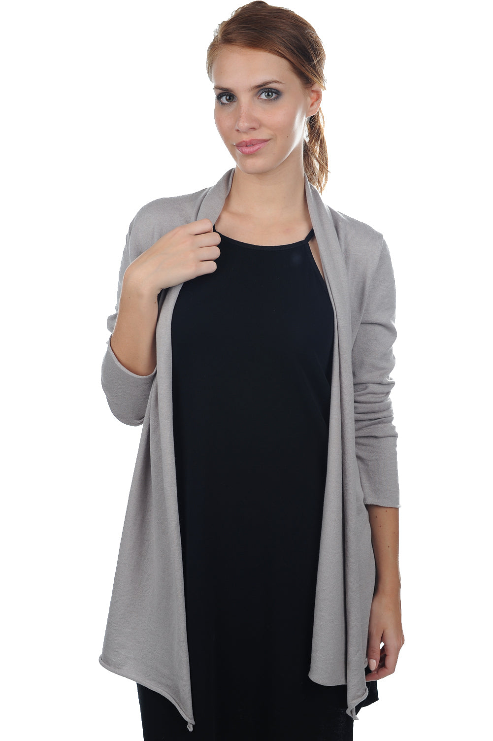 Perlette in cashmere e cotone donna - grigio talpa - Mahogany