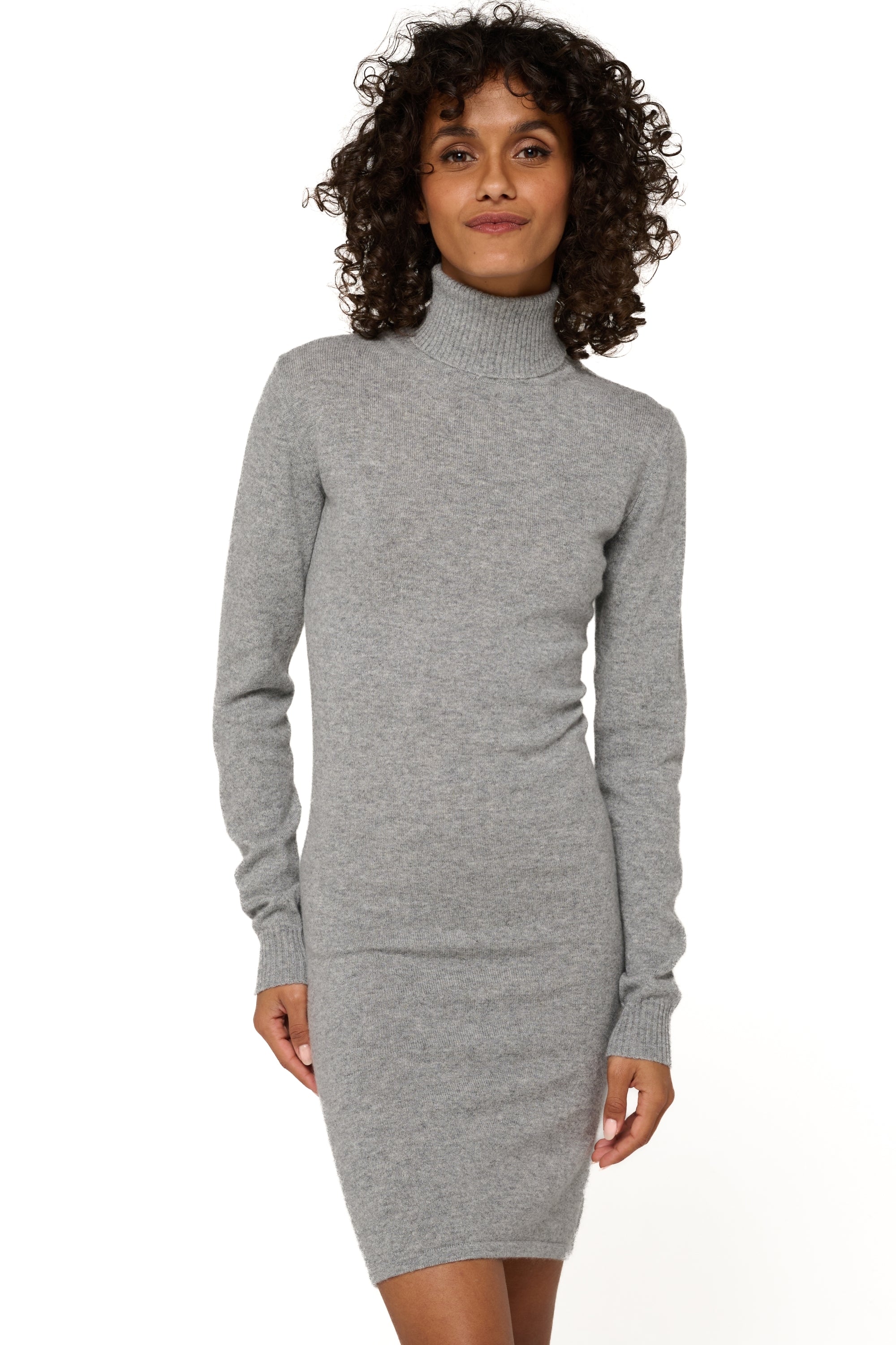 Abie in cashmere donna - grigio chiné - Mahogany