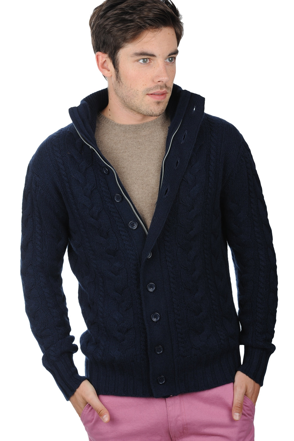 Loris in cashmere uomo - blu marino scuro - Mahogany