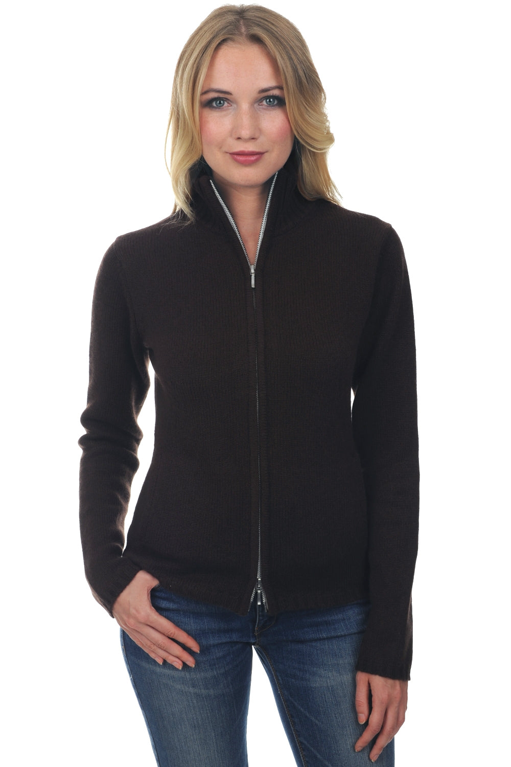 Elodie in cashmere donna - capuccino - Mahogany