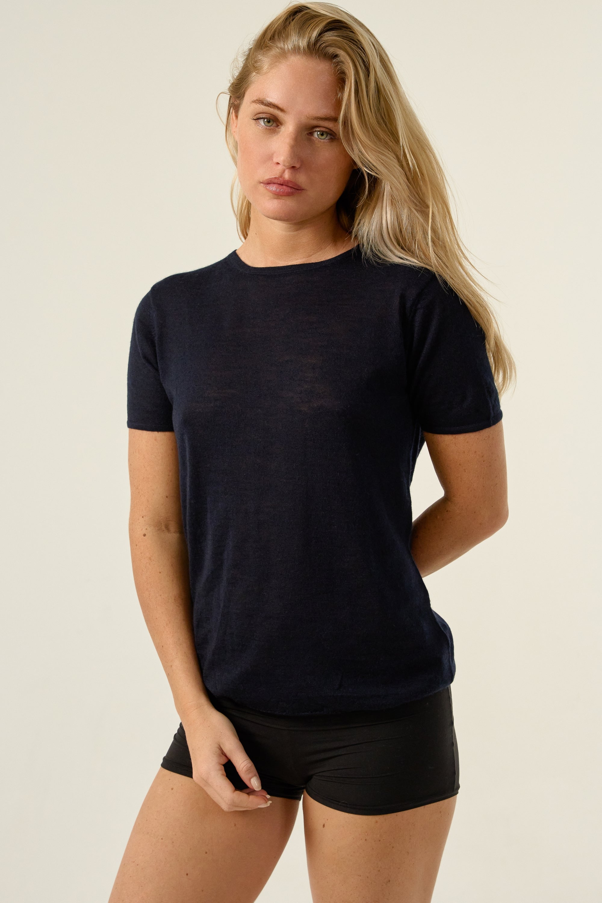 Esther in piuma di cashmere donna - blu marino - Mahogany
