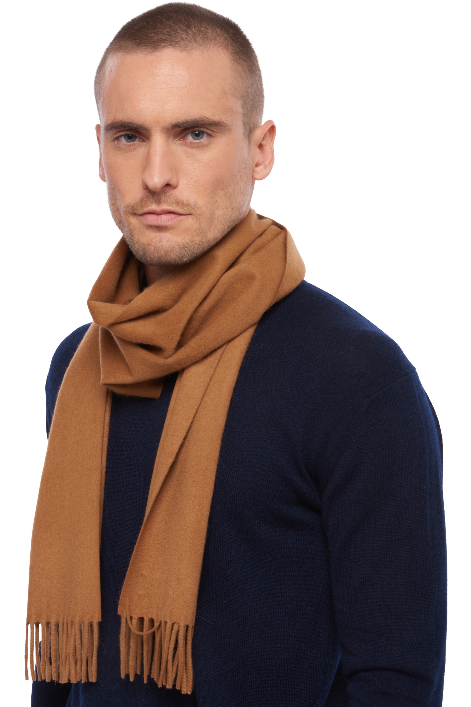 Sciarpa in vigogna, 100% Vigogna, unisex, normale / 2 e 4 fili, tessuto fine, Mahogany