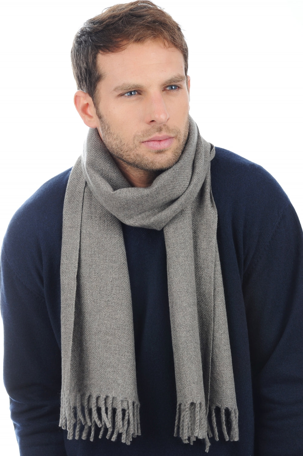 Zak200 in cashmere uomo - marmotta chiné - Mahogany