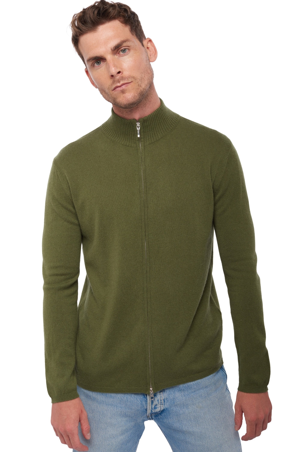 Elton in cashmere uomo - kaki - Mahogany