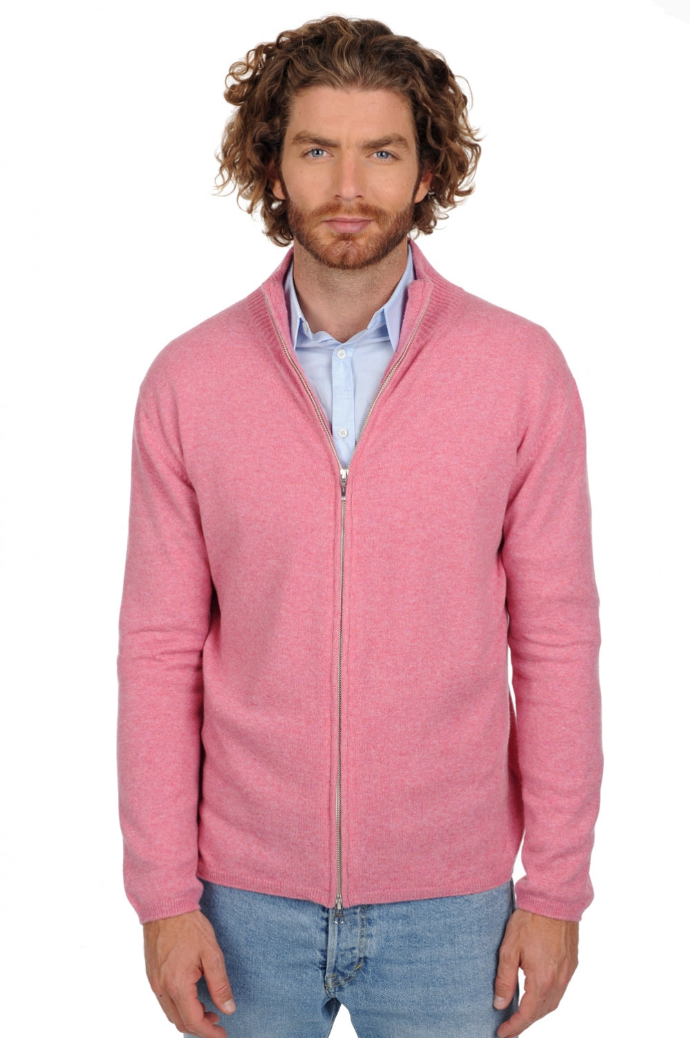 Elton in cashmere uomo - bubble gum - Mahogany