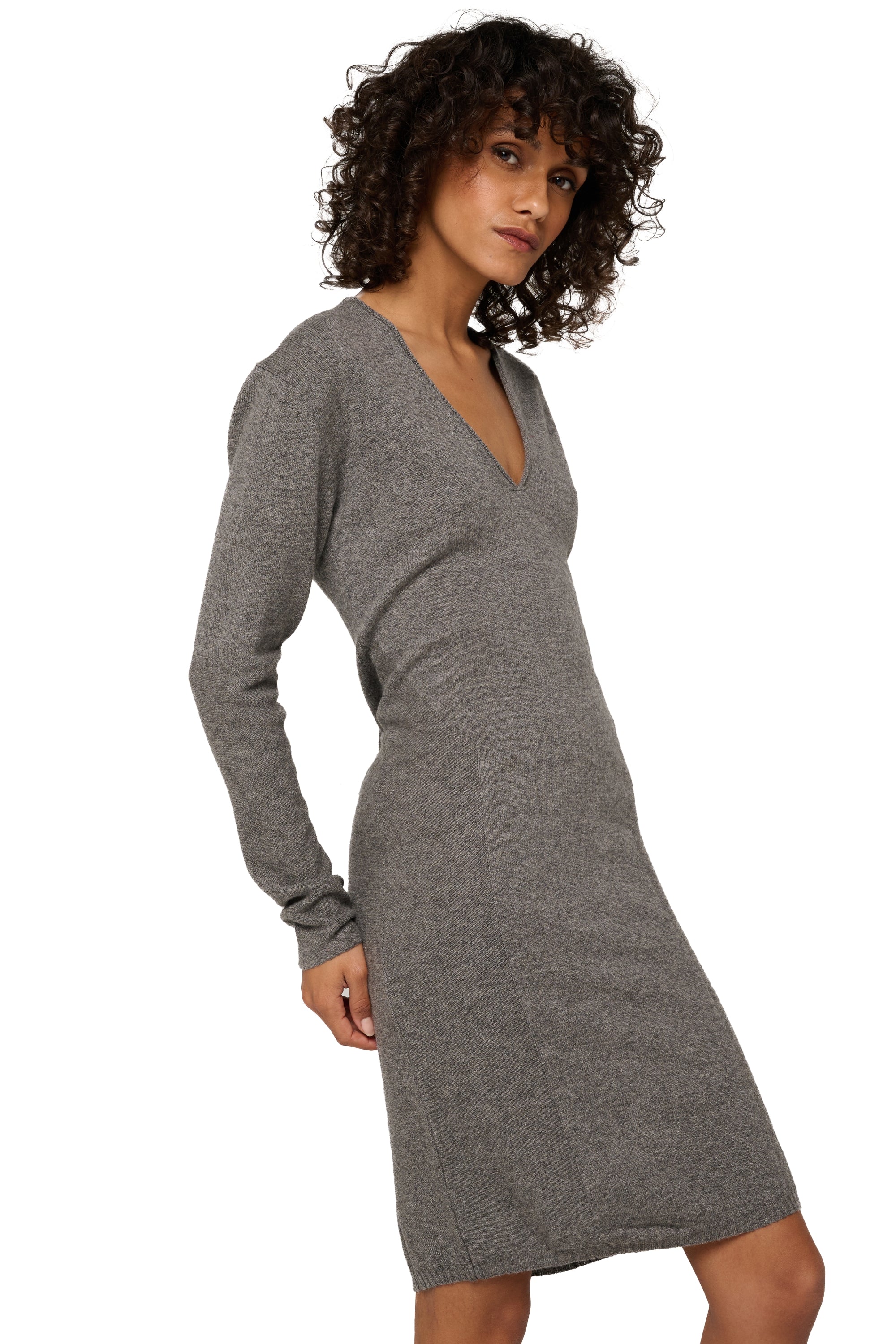 Rosalia in cashmere donna - marmotta chiné - Mahogany