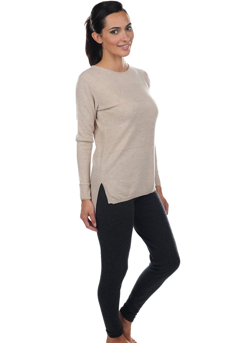 Legging in cashmere, 100% cashmere, donna, normale / 2 e 4 fili, maglia normale, Mahogany