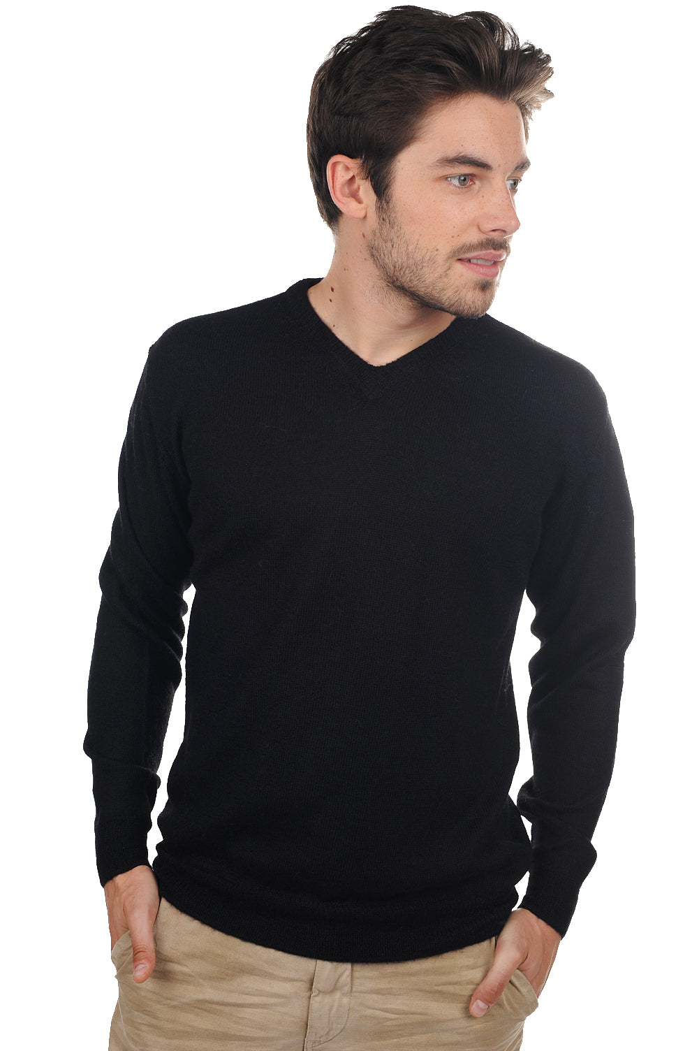 Gaspard-Alpaga in baby alpaca uomo - nero - Mahogany