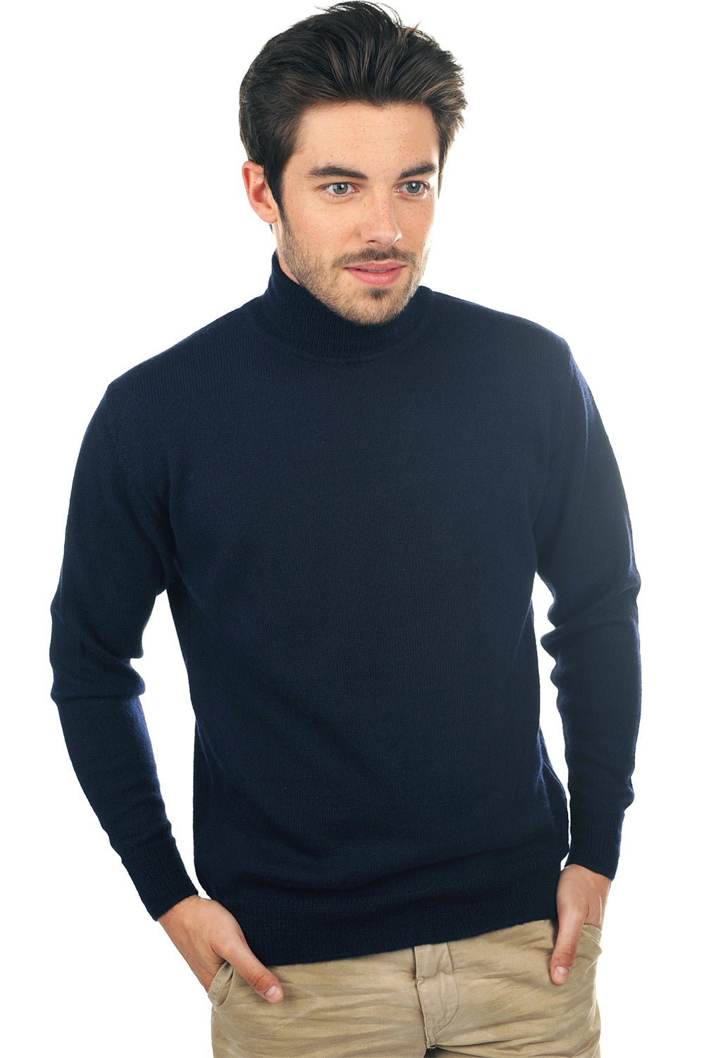 Edgar-Alpaga in baby alpaca uomo - blu marino - Mahogany