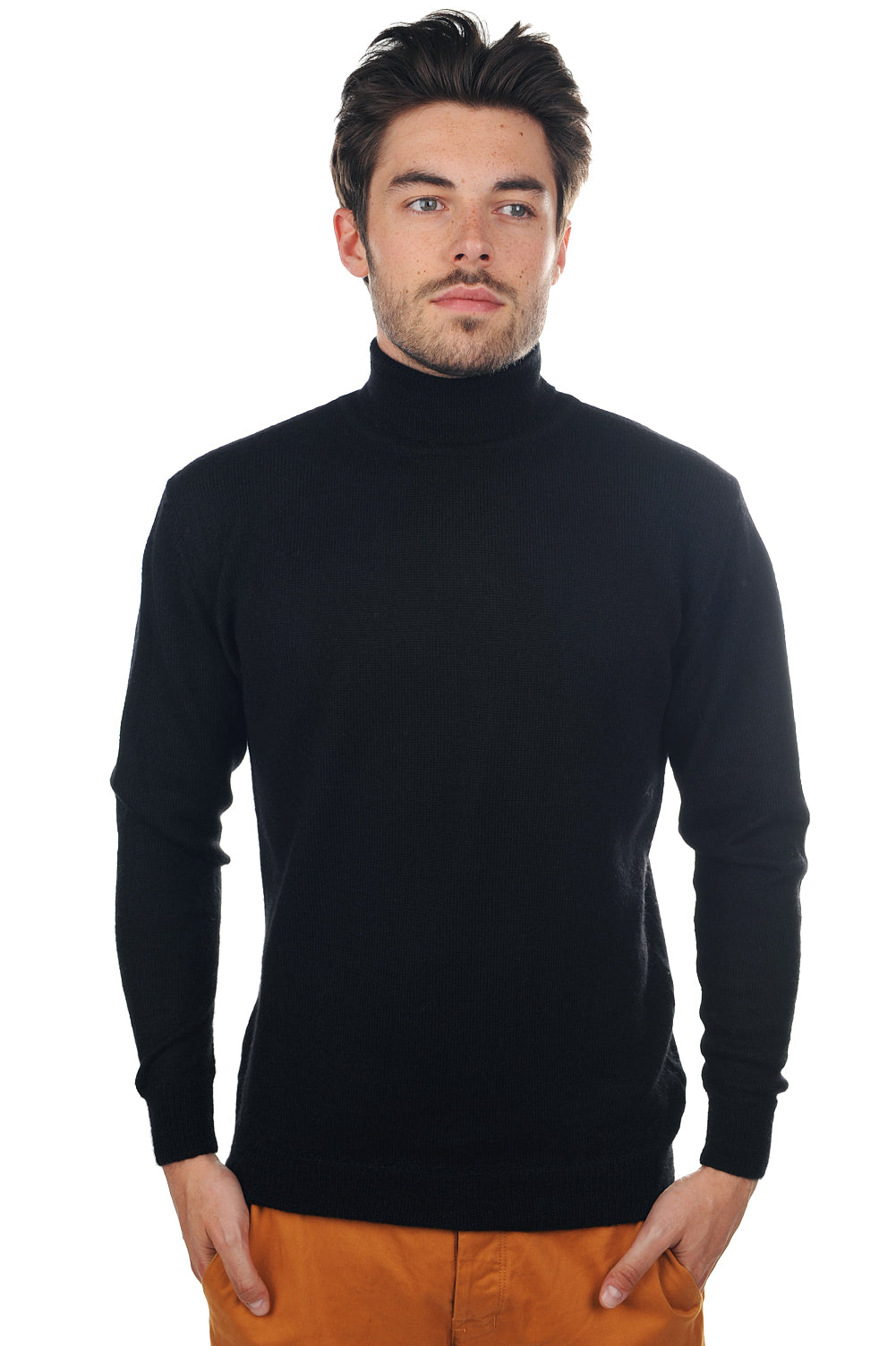 Edgar-Alpaga in baby alpaca uomo - nero - Mahogany