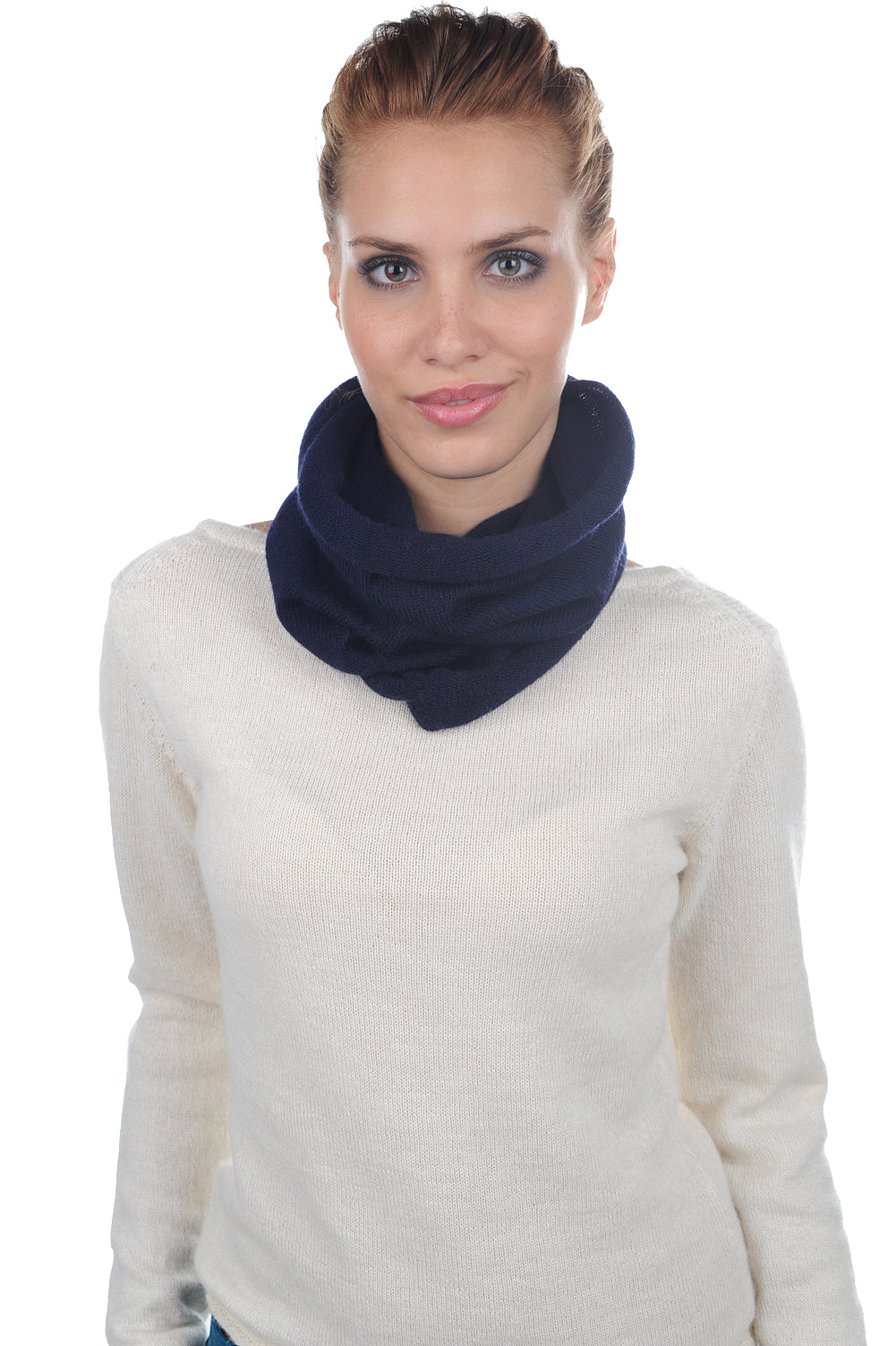 Fraise-Alpaga in baby alpaca unisex - blu marino - Mahogany