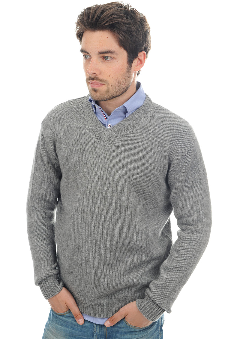 Atman in cashmere uomo - grigio melange - Mahogany