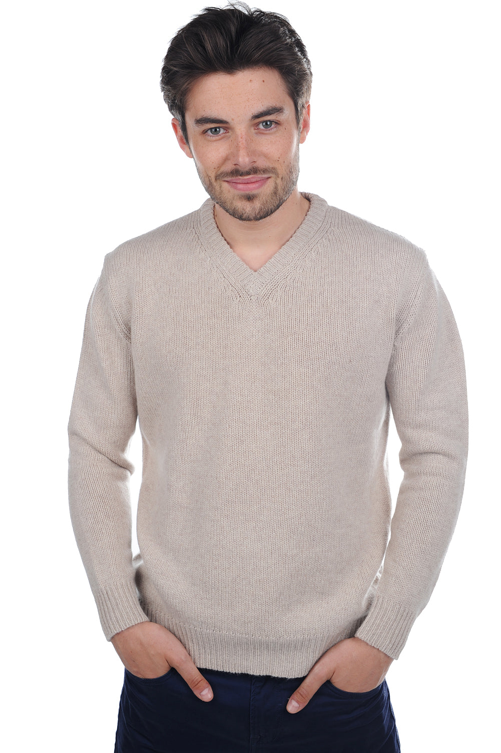 Atman in cashmere uomo - beige senza tempo - Mahogany