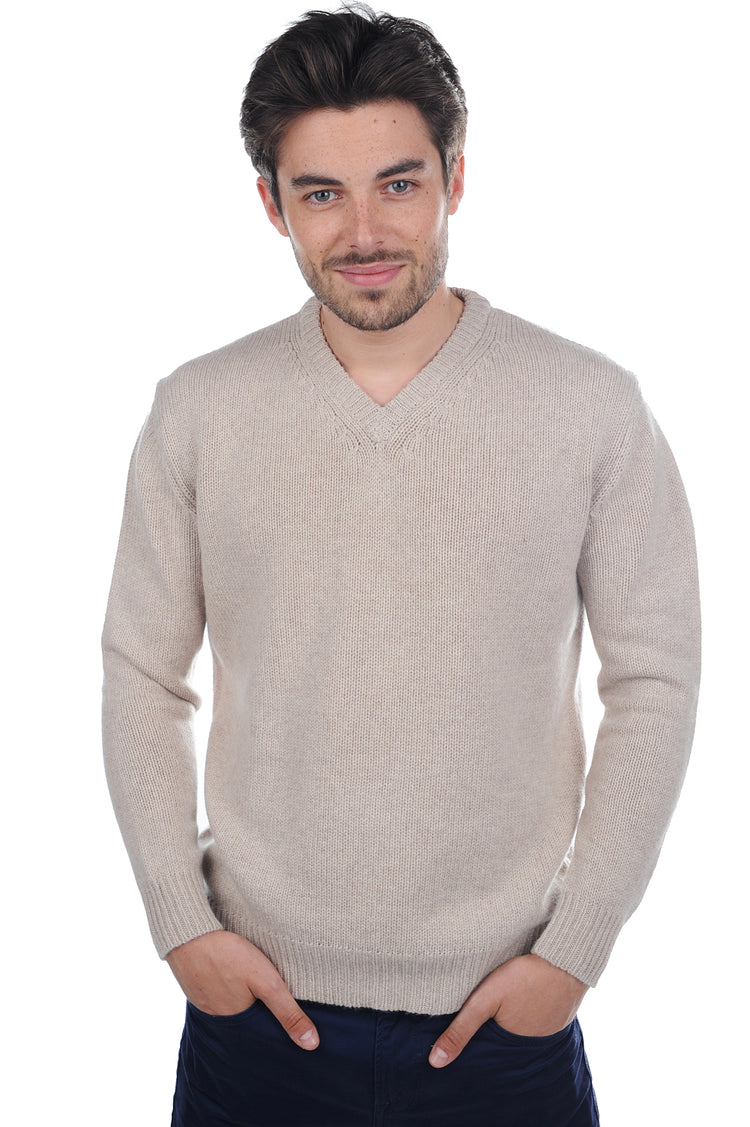 Atman in cashmere uomo - beige senza tempo - Mahogany