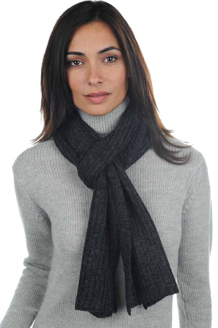 Sciarpa in baby alpaca, 100% Baby Alpaca, unisex, normale / 2 e 4 fili, maglia normale, Mahogany