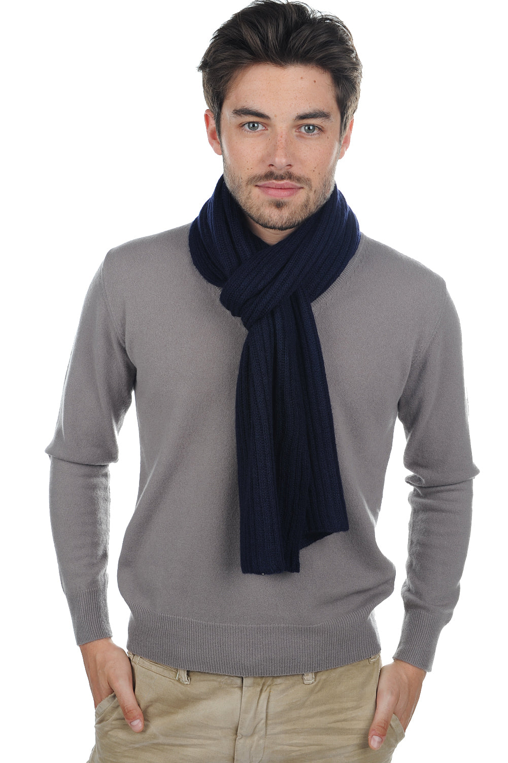 Calypso-Alpaga in baby alpaca misto - blu marino - Mahogany