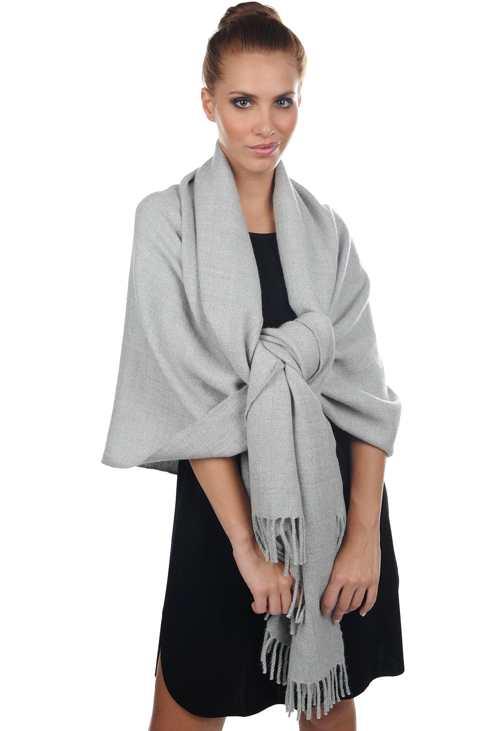 Niry-Alpaga in baby alpaca misto - flanella chiné - Mahogany
