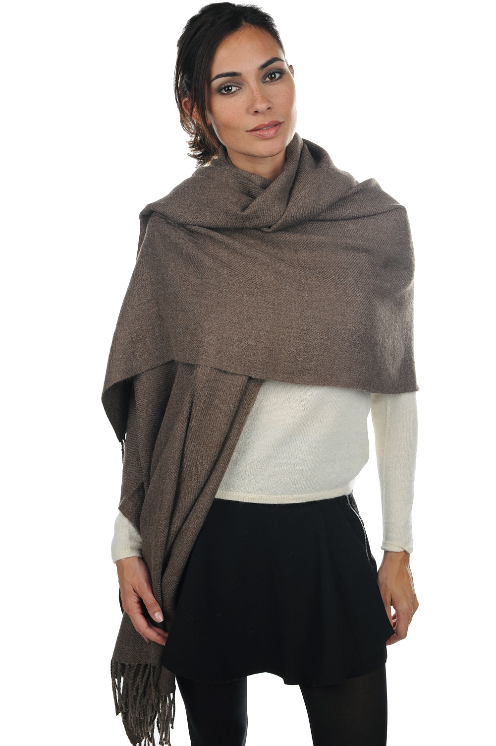 Niry-Alpaga in baby alpaca misto - naturale - Mahogany