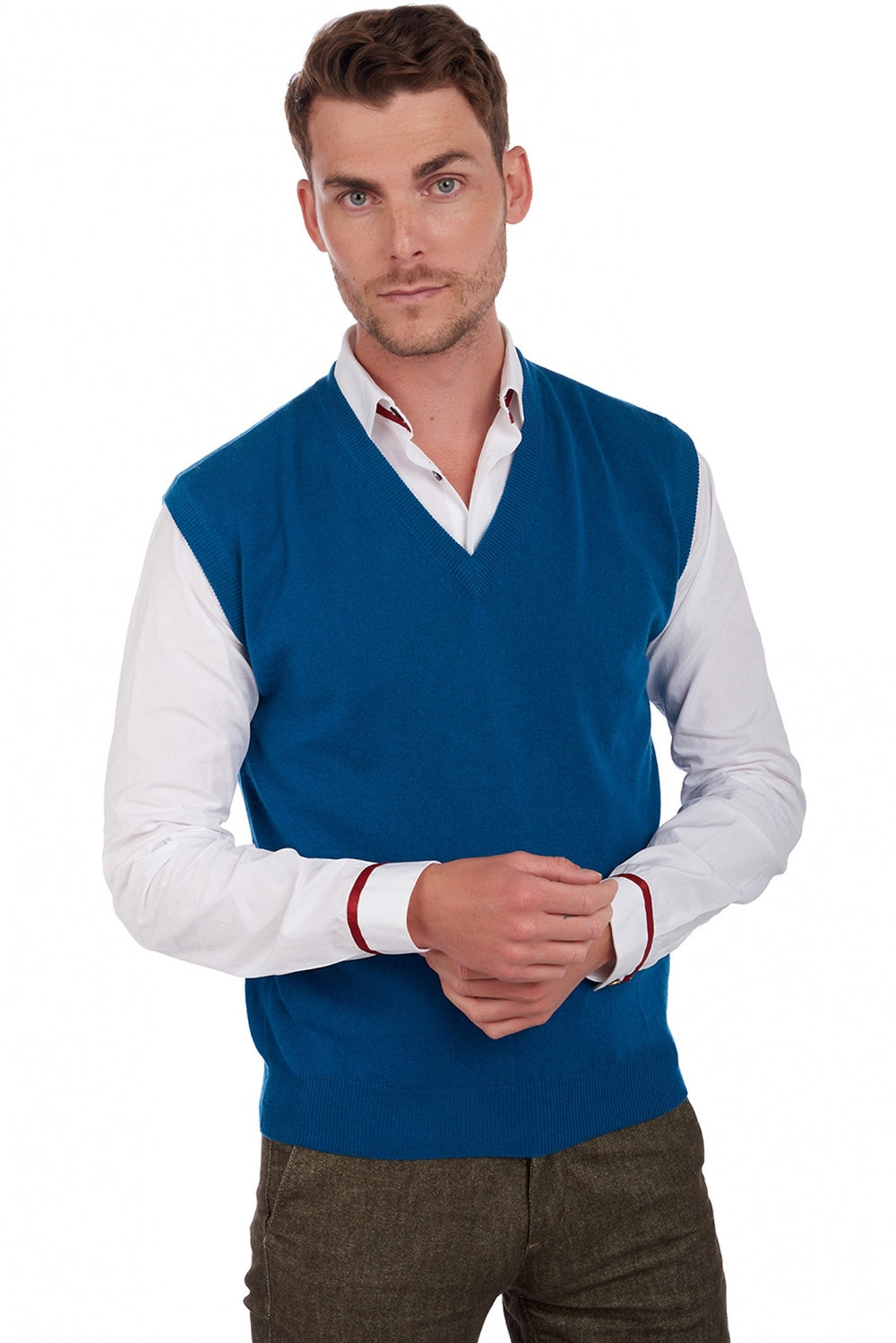 Balthazar in cashmere uomo - blu anatra - Mahogany