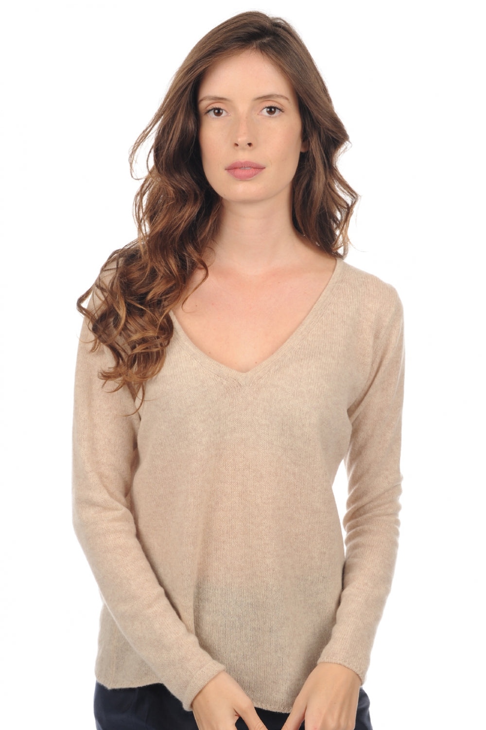 Flavie in cashmere donna - beige senza tempo - Mahogany