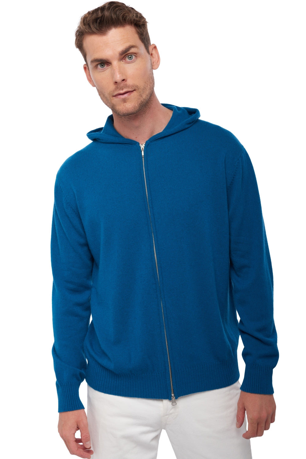 Hiro in cashmere uomo - blu anatra - Mahogany