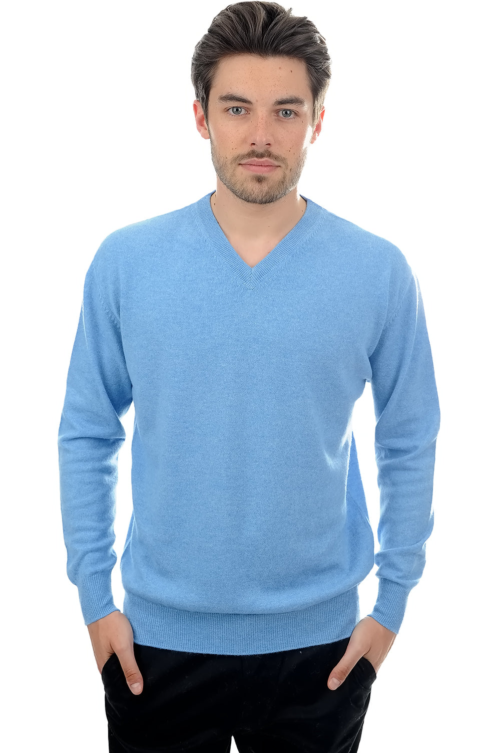 Gaspard in cashmere uomo - azzurro chiné - Mahogany