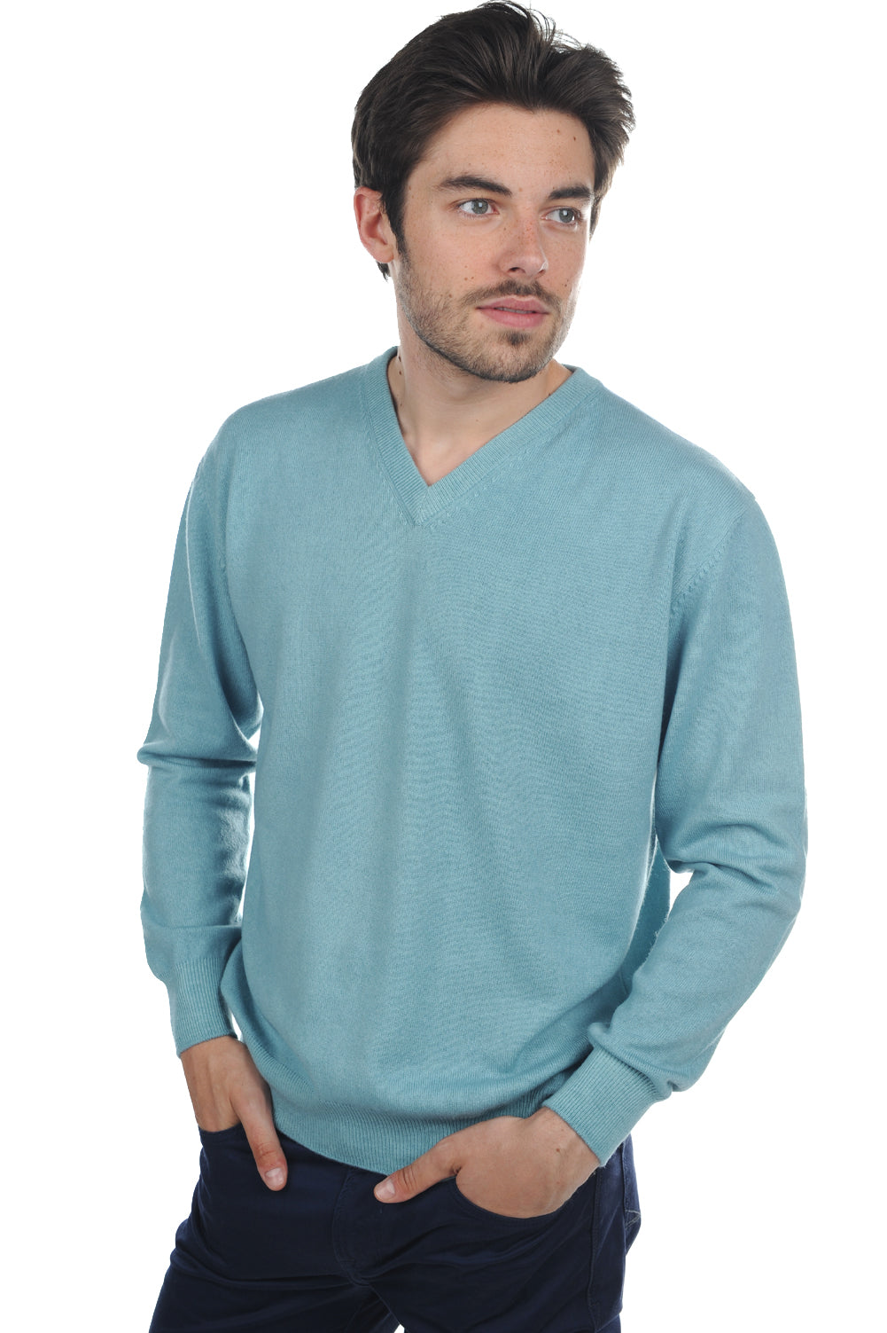 Gaspard in cashmere uomo - tourmaline - Mahogany