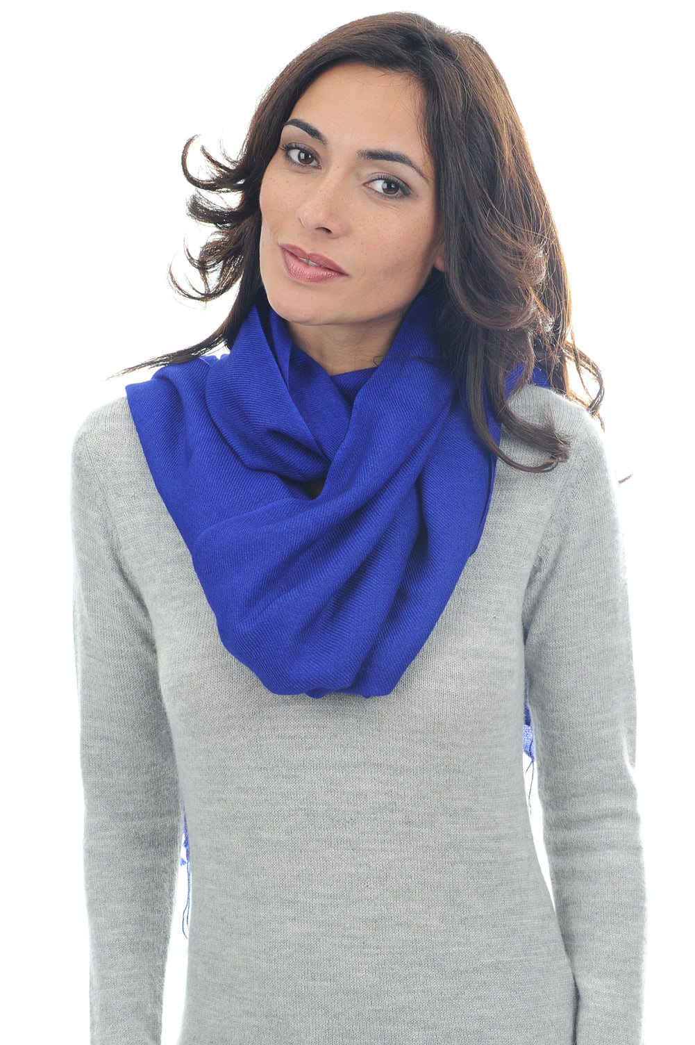 Diamant in cashmere misto - blu kliena - Mahogany