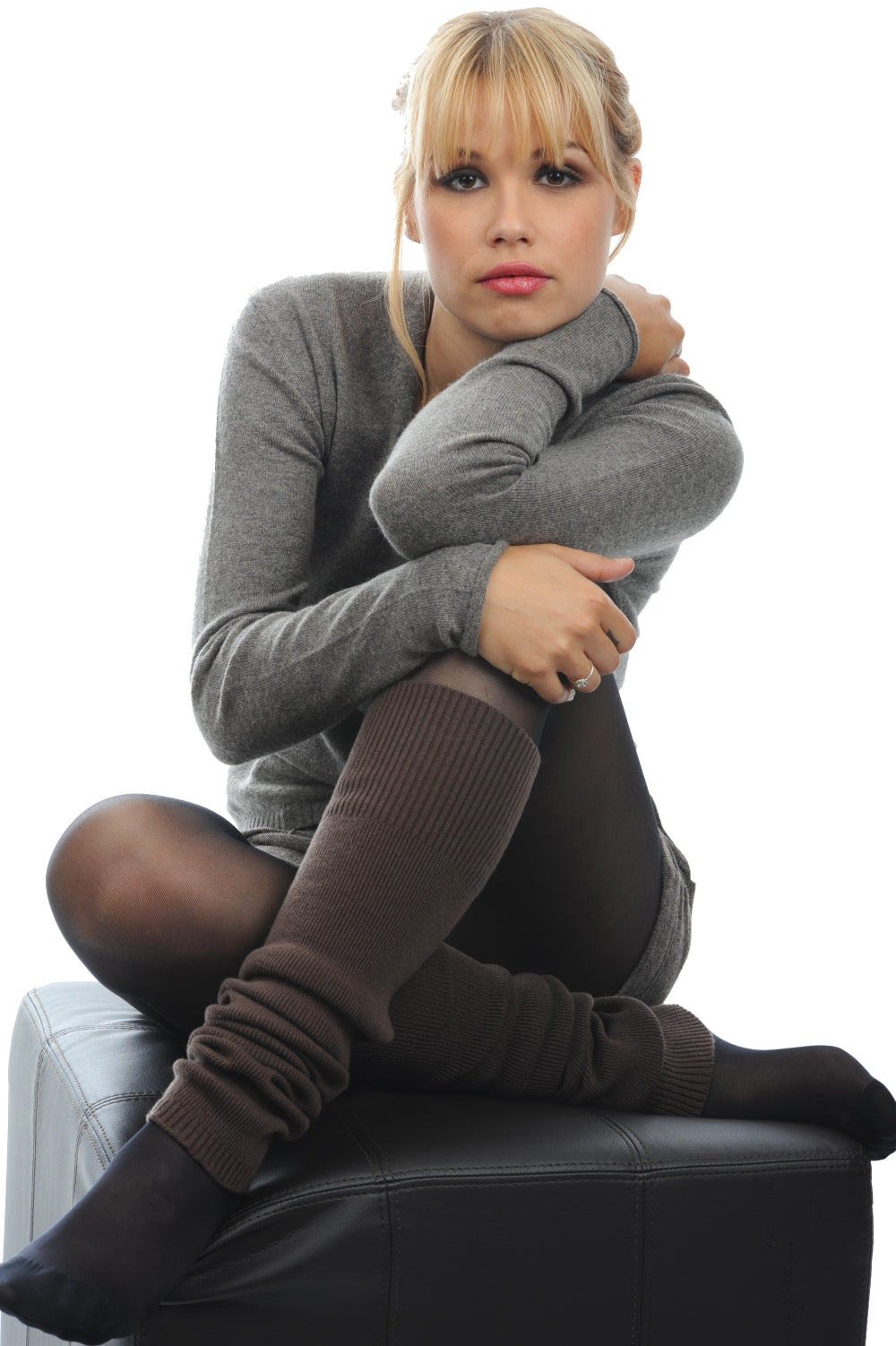 Edwige in cashmere donna - cappuccino - Mahogany