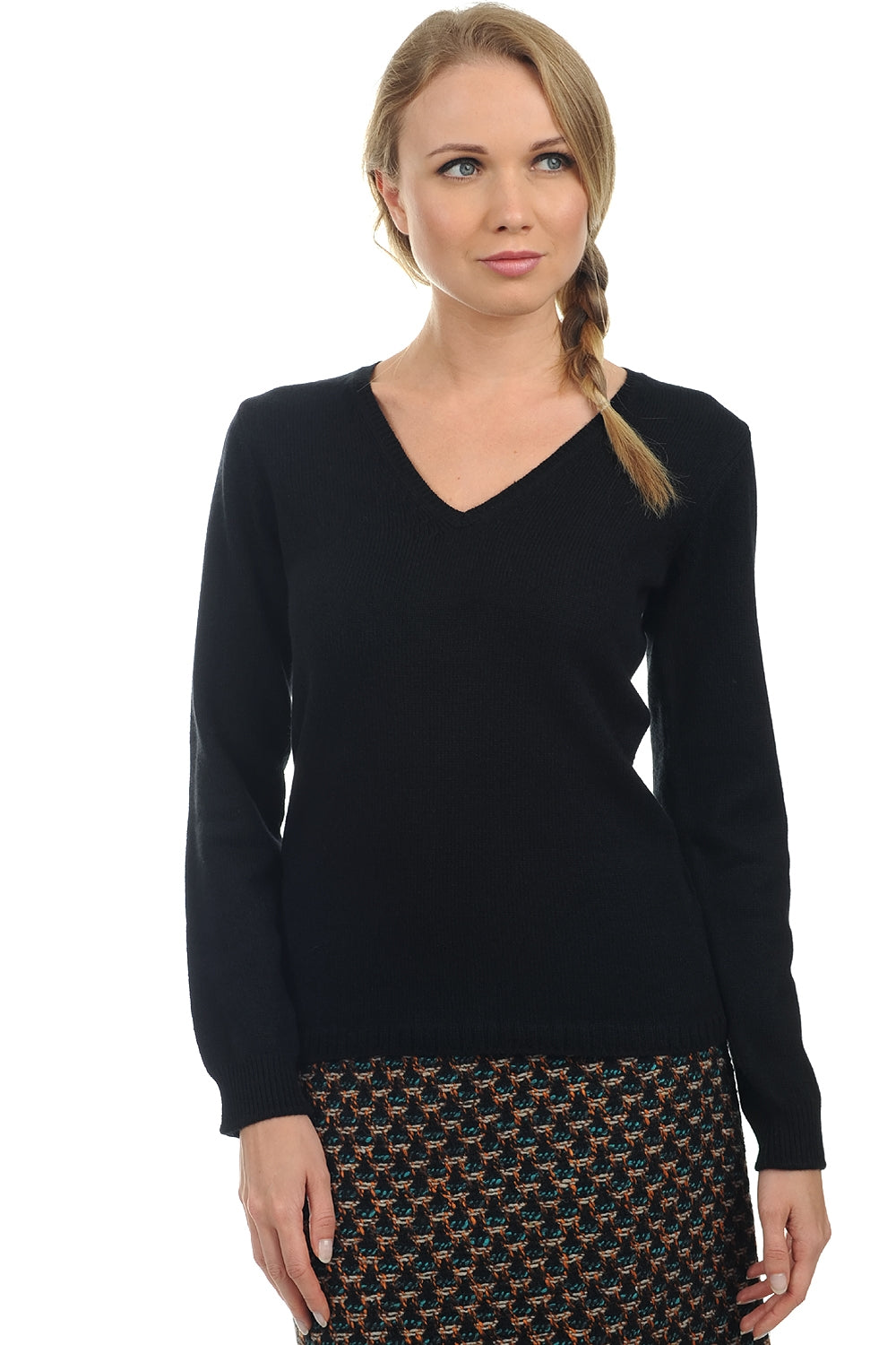 Erine 4F in cashmere donna - nero - Mahogany