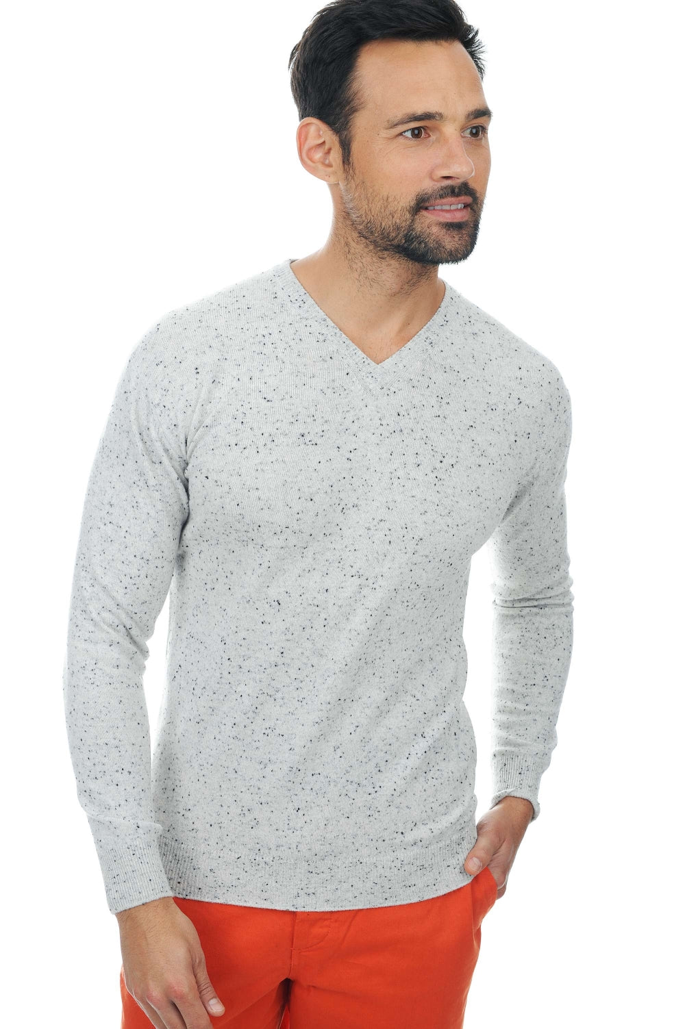 Maddox in cashmere uomo - flanella screziata - Mahogany