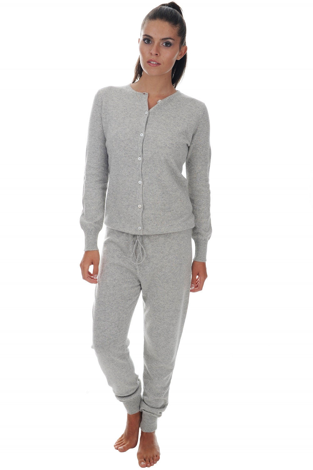 Plume in cashmere donna - flanella chiné - Mahogany