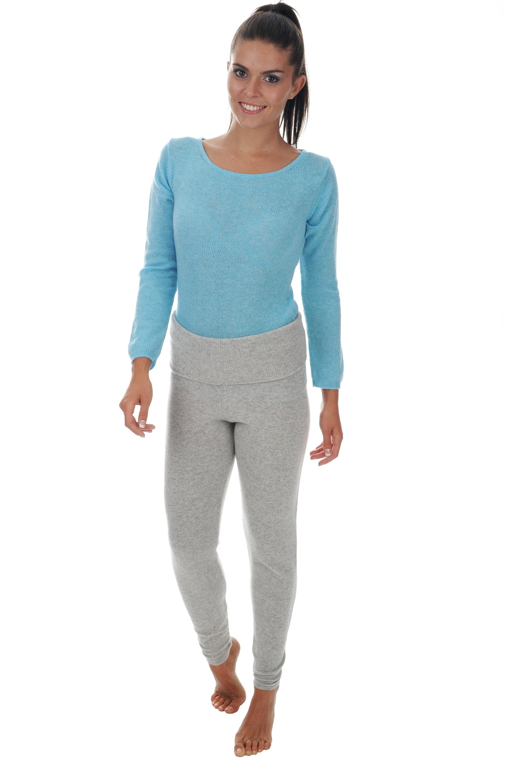 Shirley in cashmere donna - flanella chiné - Mahogany