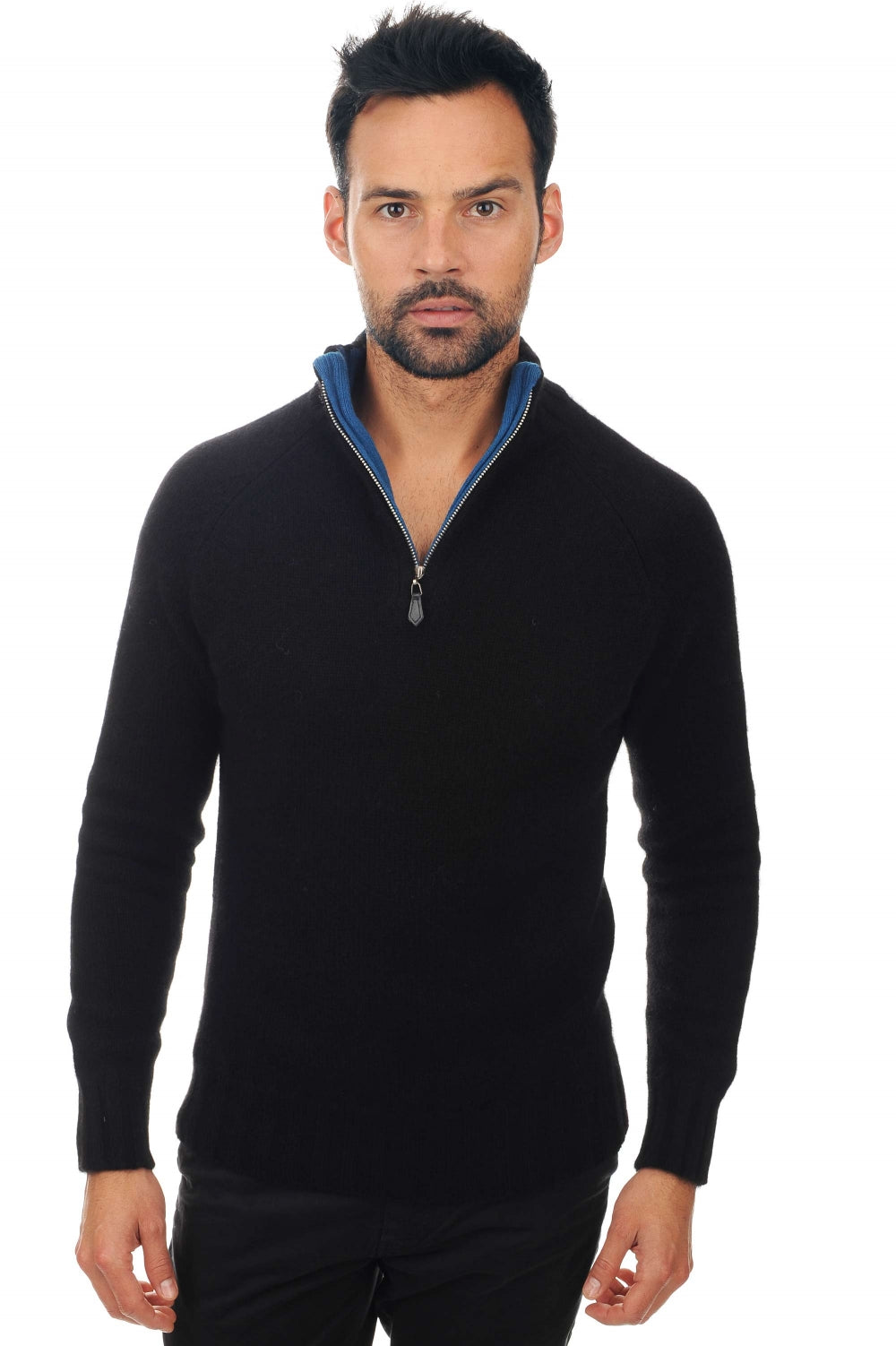 Howard in cashmere e yak uomo - nero-blu anatra - Mahogany