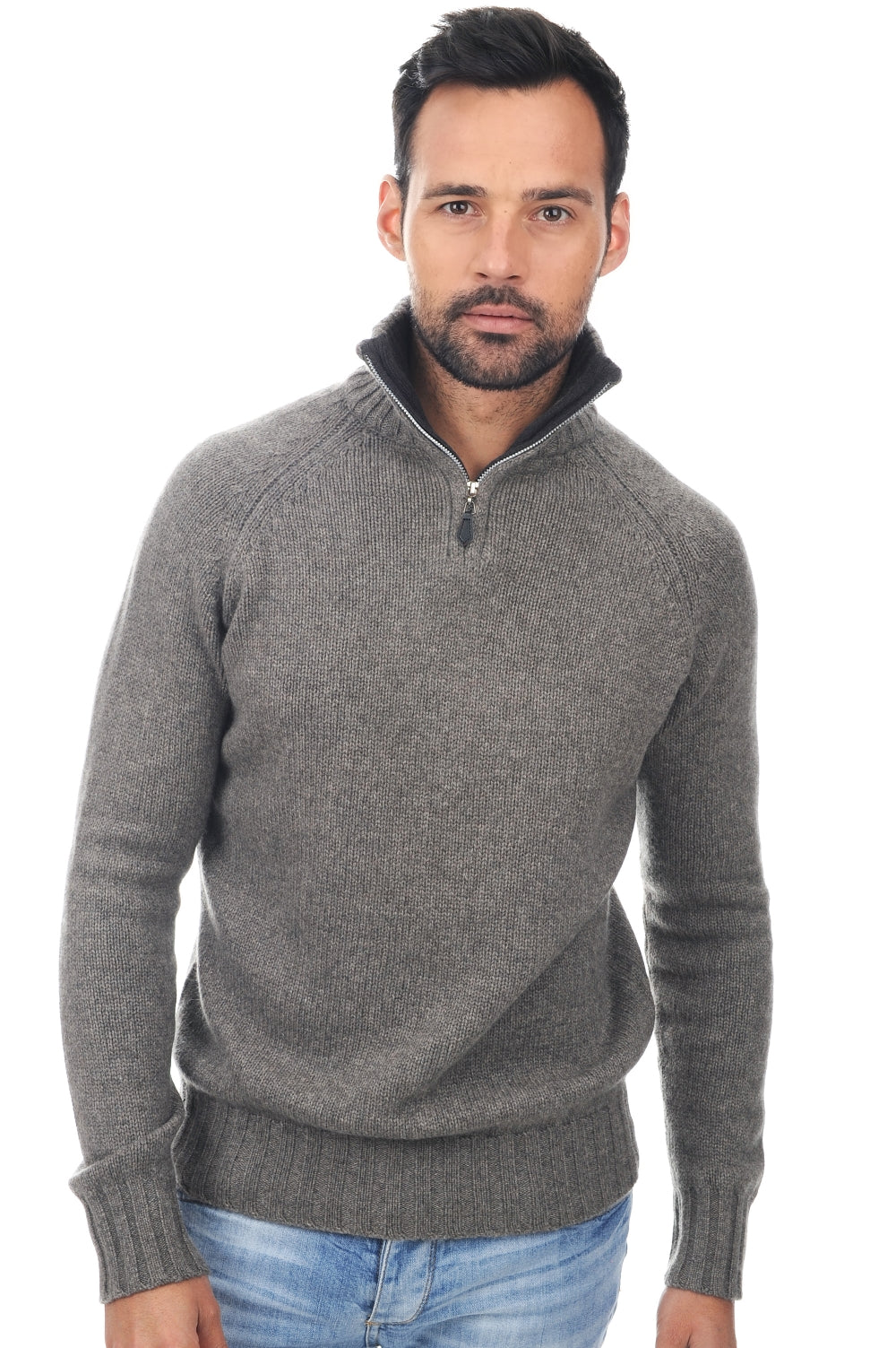 Olivier in cashmere uomo - marmotta-antracite - Mahogany