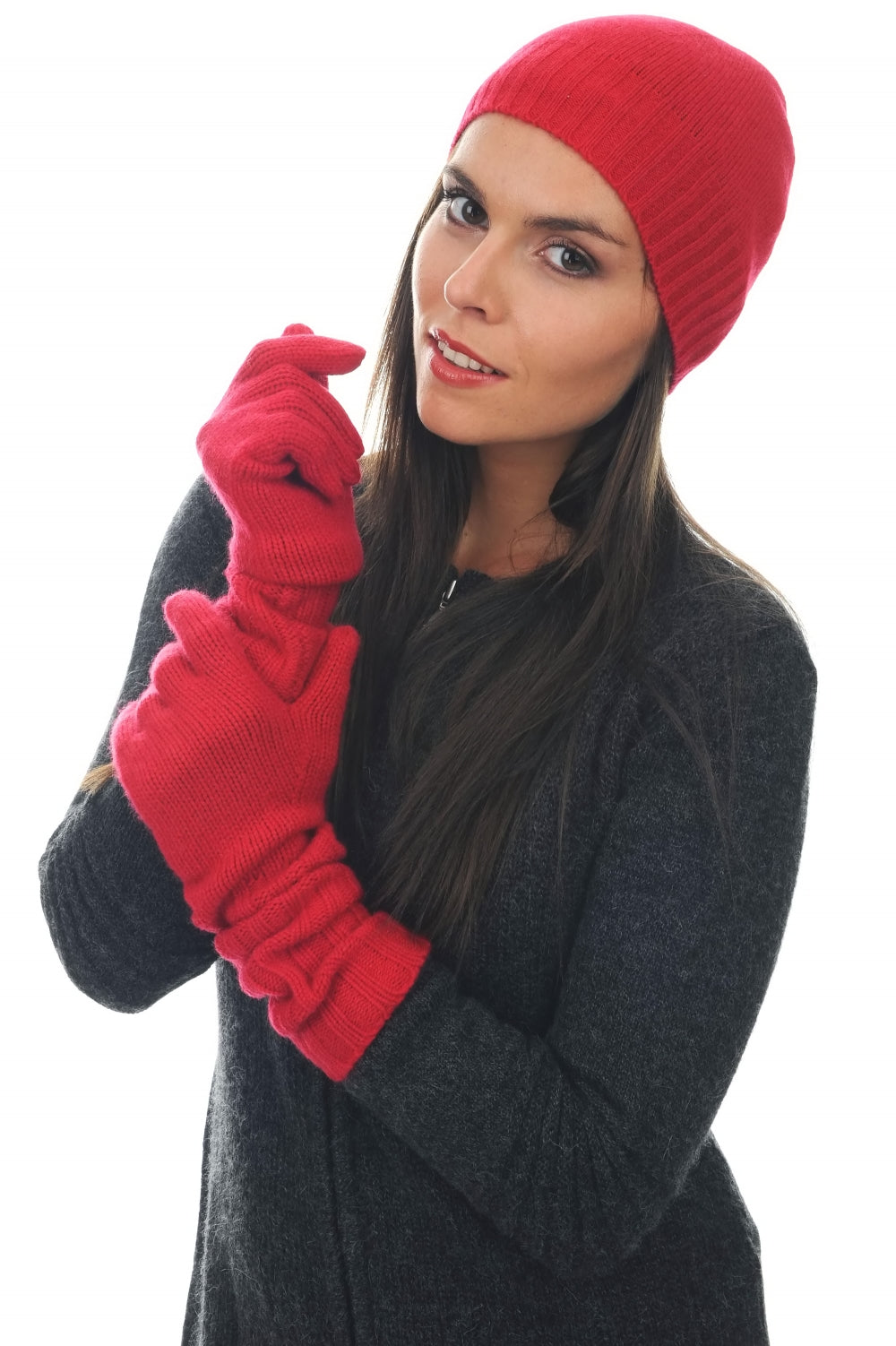 Tadam in cashmere donna - rosso velluto - Mahogany