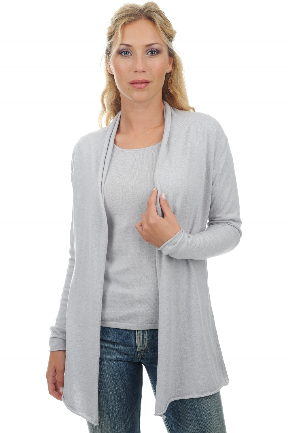 Perlette in cashmere e cotone donna - grigio perla - Mahogany