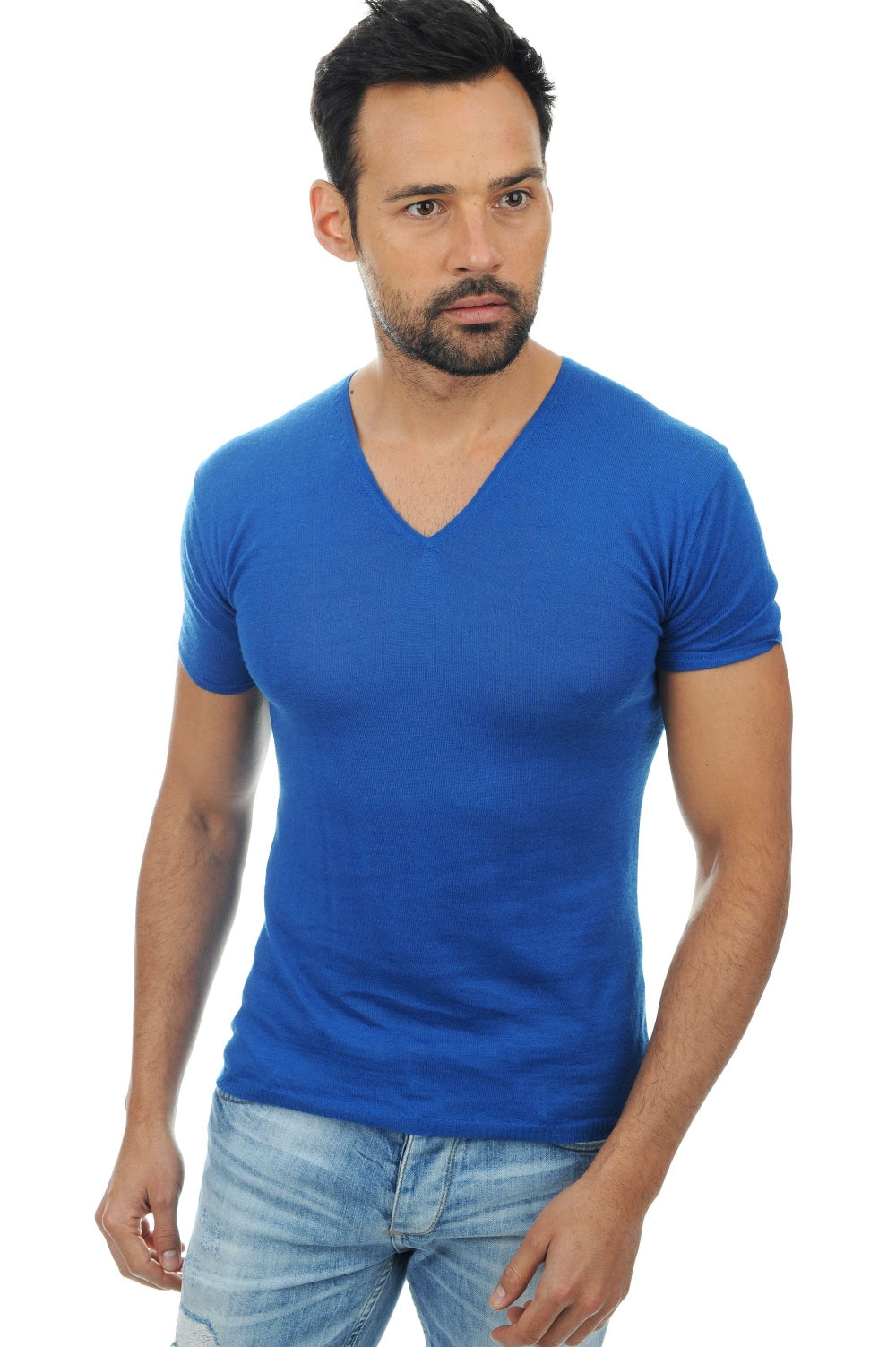 Nino in piuma di cashmere uomo - blu santorini - Mahogany