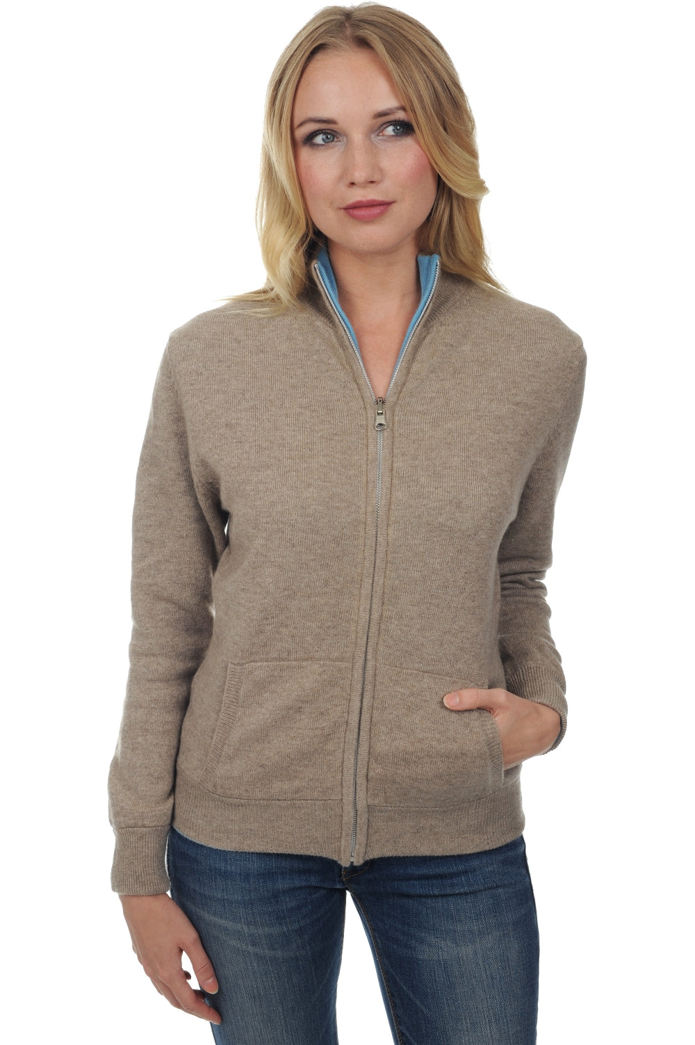 Akemi in cashmere donna - natural brown chiné-tormalina - Mahogany